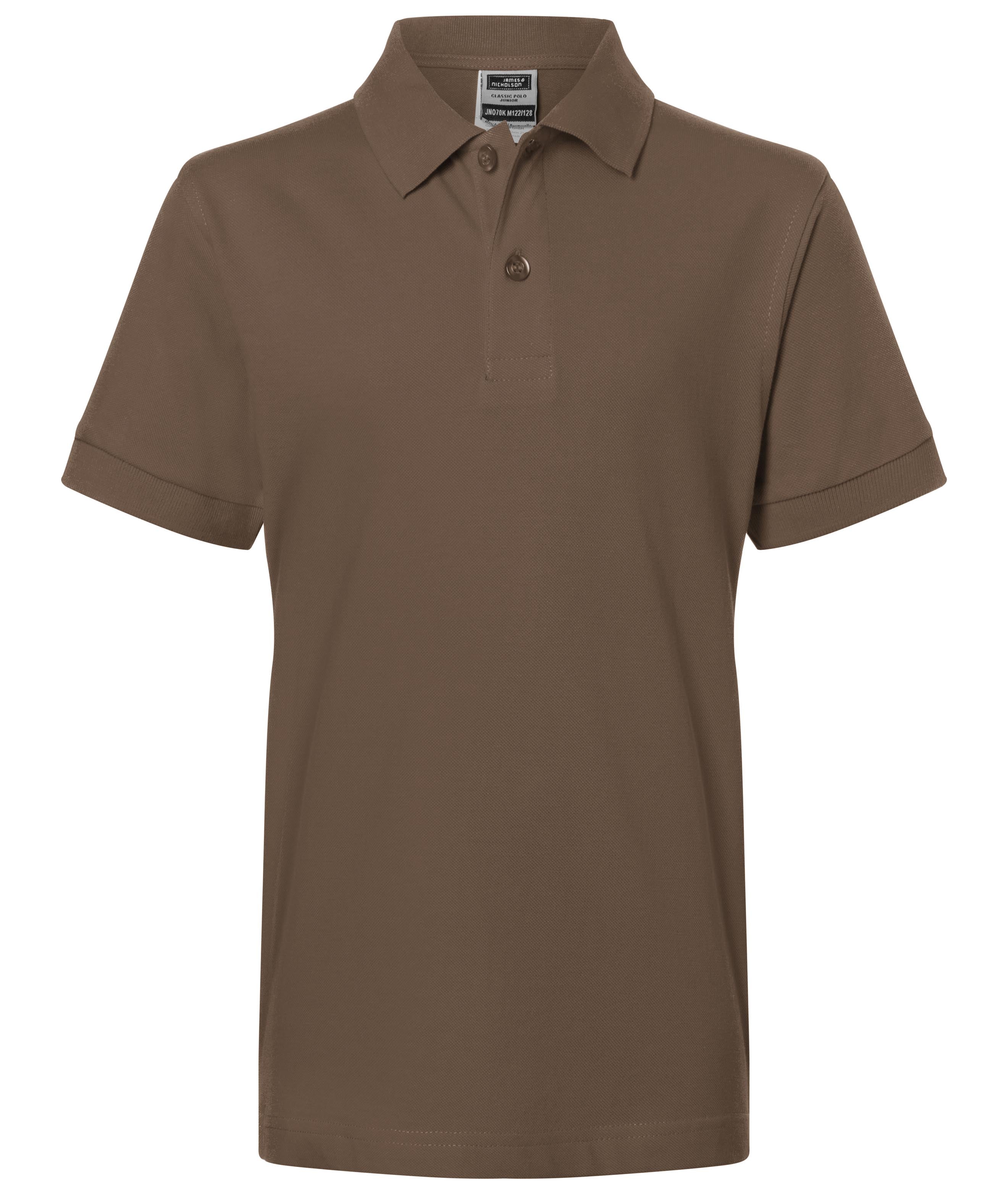 James & Nicholson Klassisches Kinder Poloshirt brown