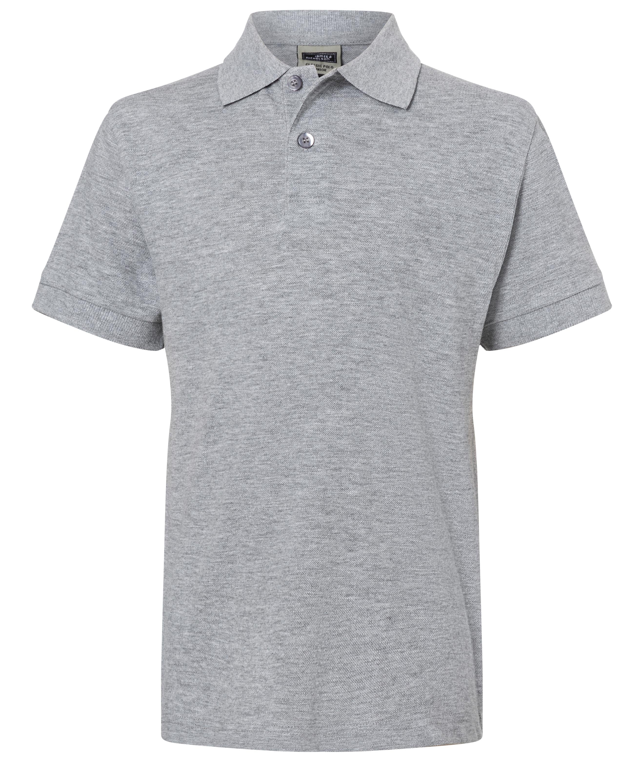 James & Nicholson Klassisches Kinder Poloshirt grey-heather