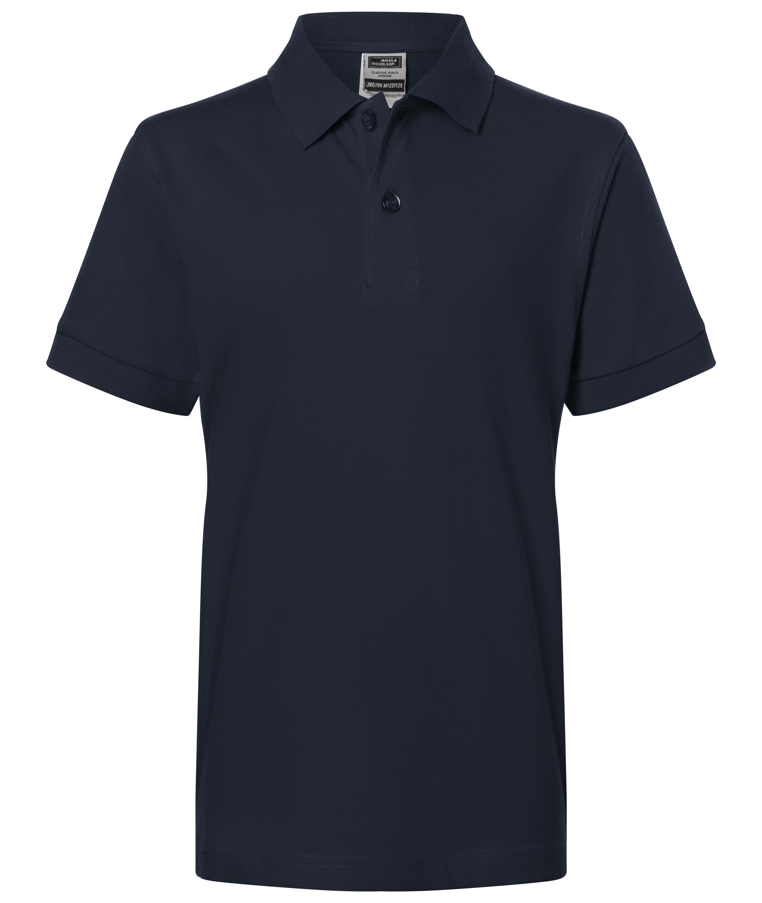 James & Nicholson Klassisches Kinder Poloshirt navy