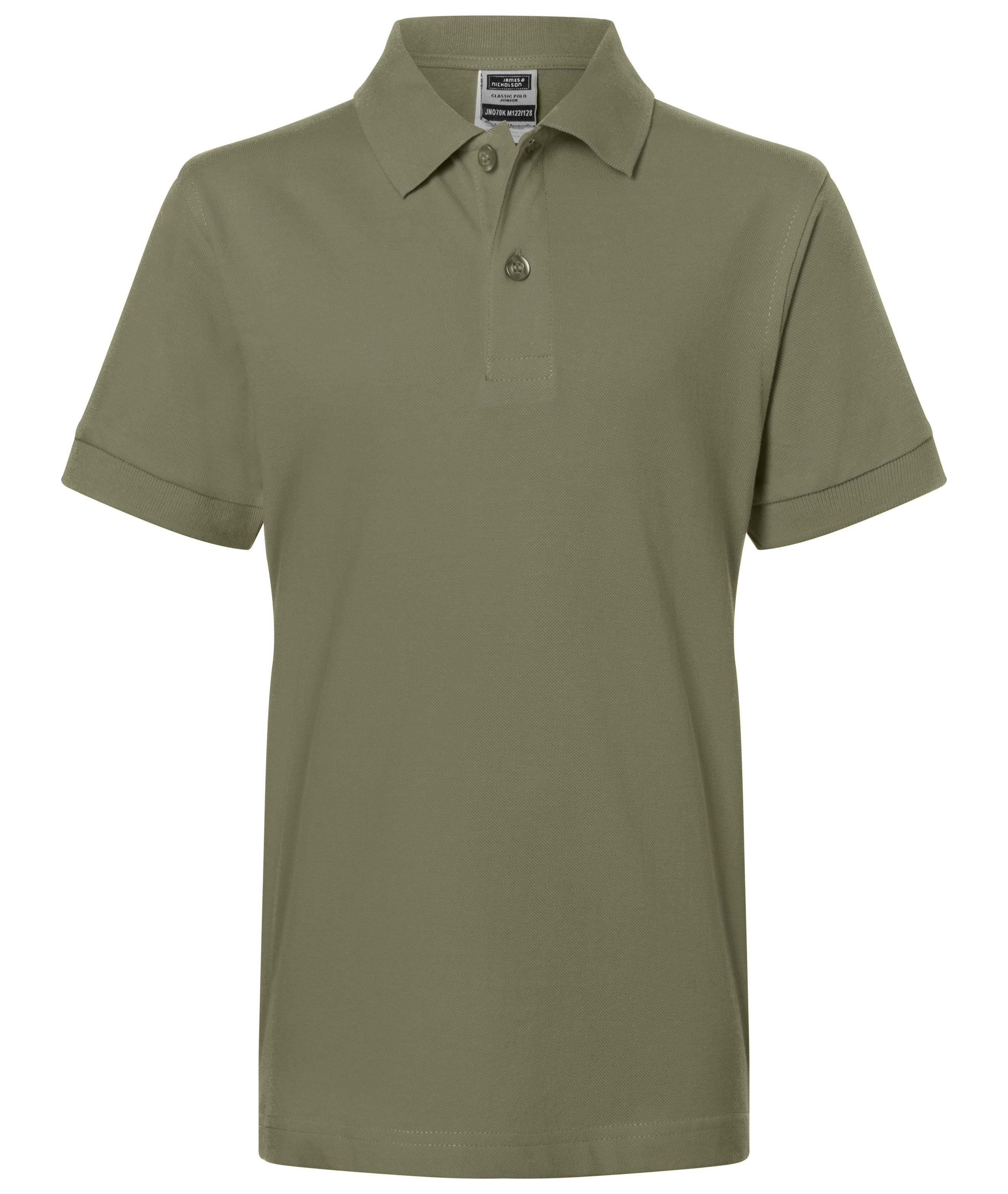 James & Nicholson Klassisches Kinder Poloshirt olive