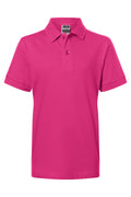 James & Nicholson Klassisches Kinder Poloshirt pink