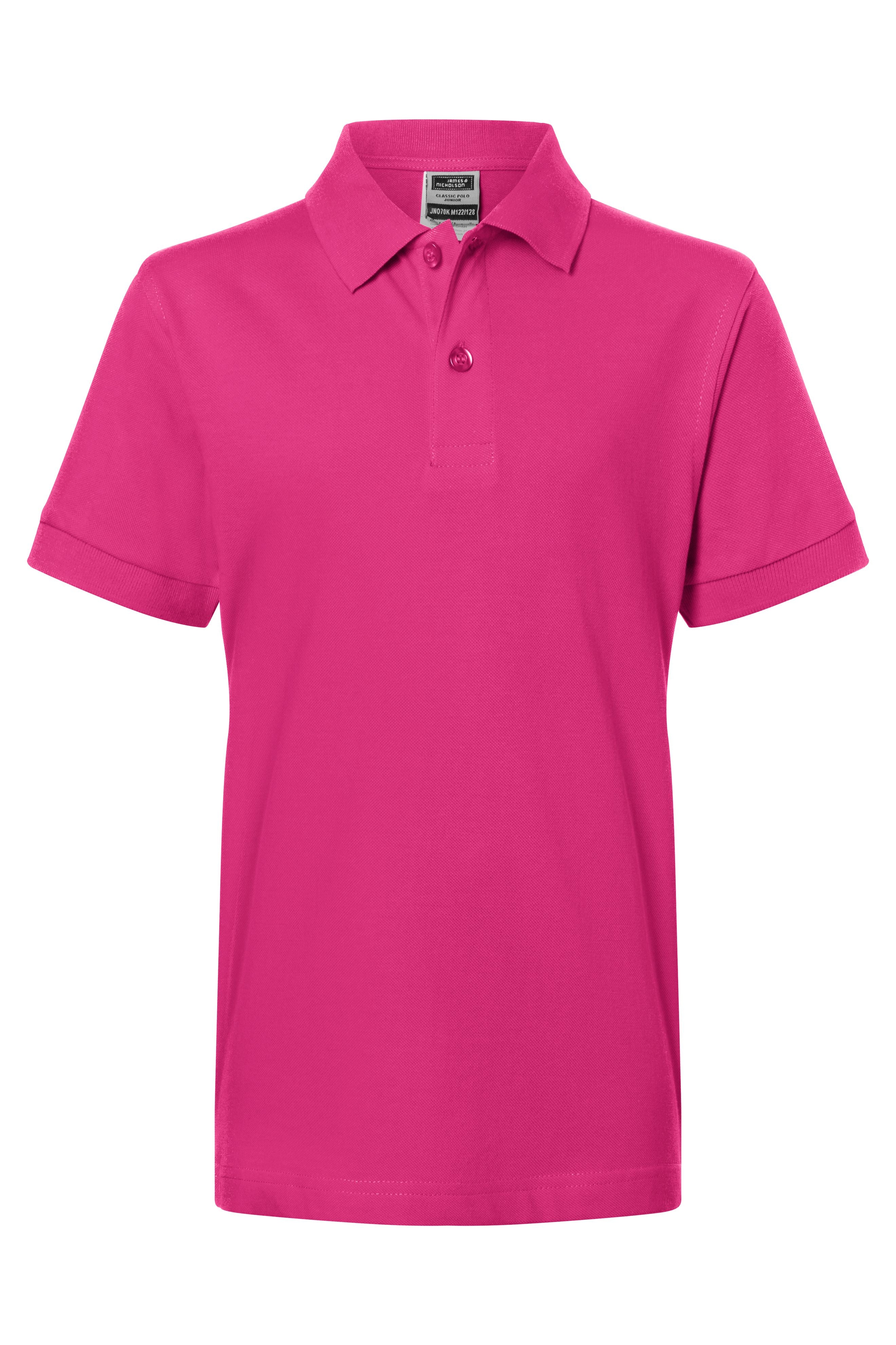 James & Nicholson Klassisches Kinder Poloshirt pink