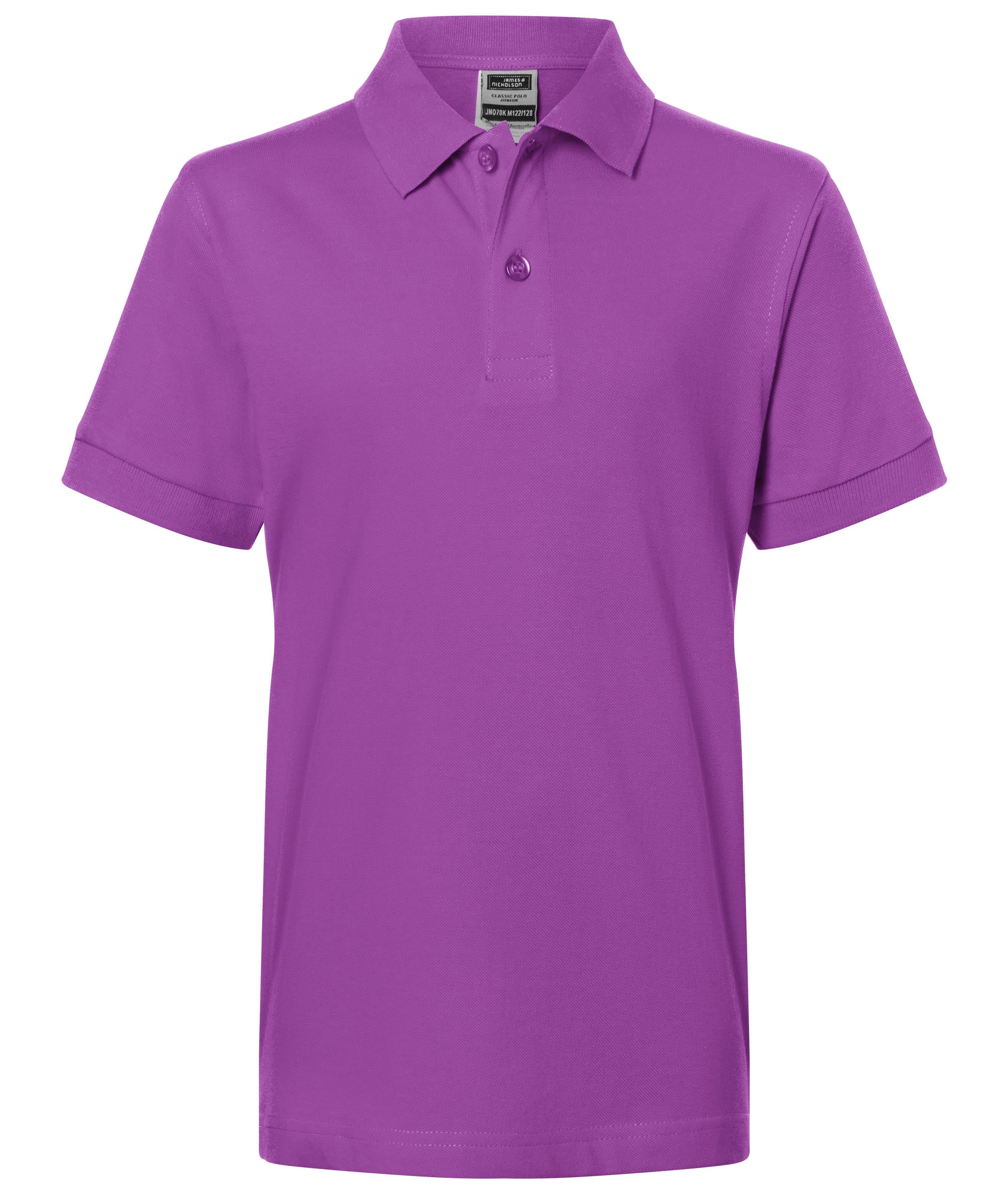 James & Nicholson Klassisches Kinder Poloshirt purple