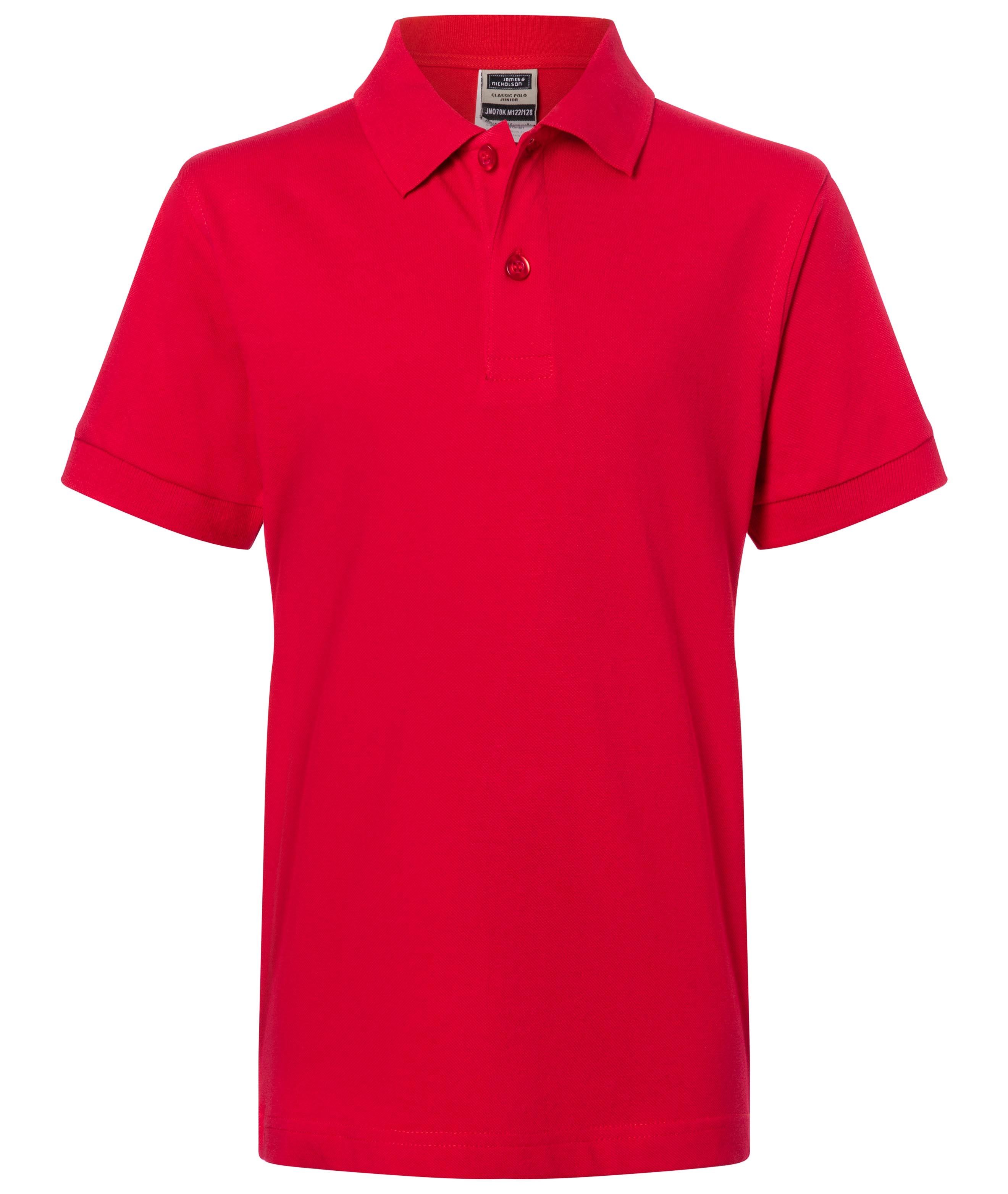 James & Nicholson Klassisches Kinder Poloshirt red