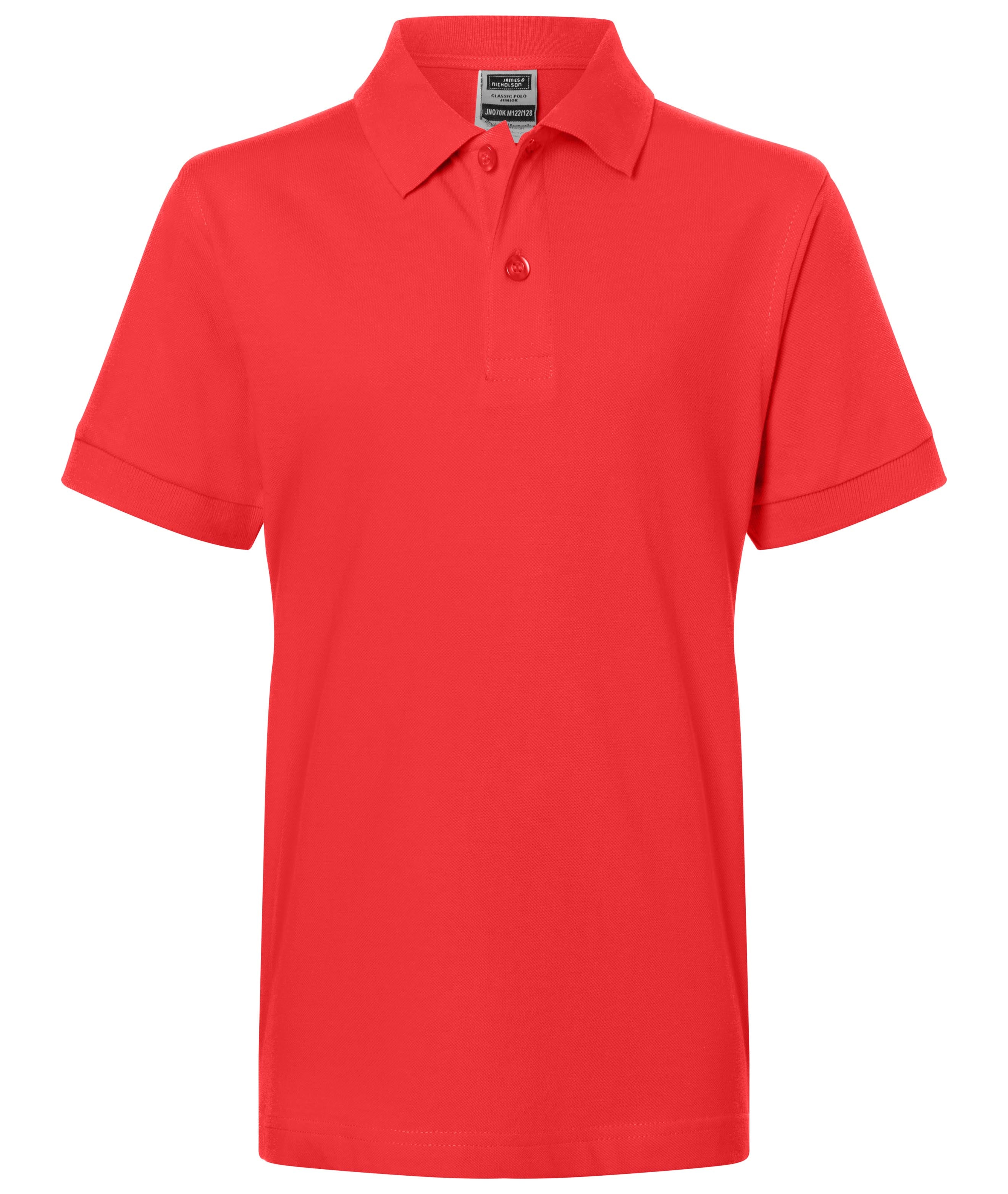 James & Nicholson Klassisches Kinder Poloshirt tomato
