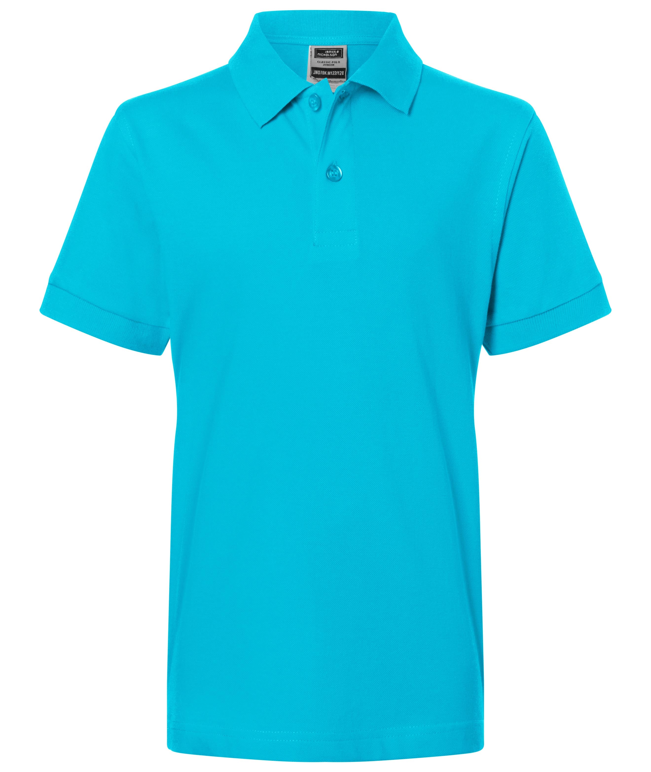 James & Nicholson Klassisches Kinder Poloshirt turquoise
