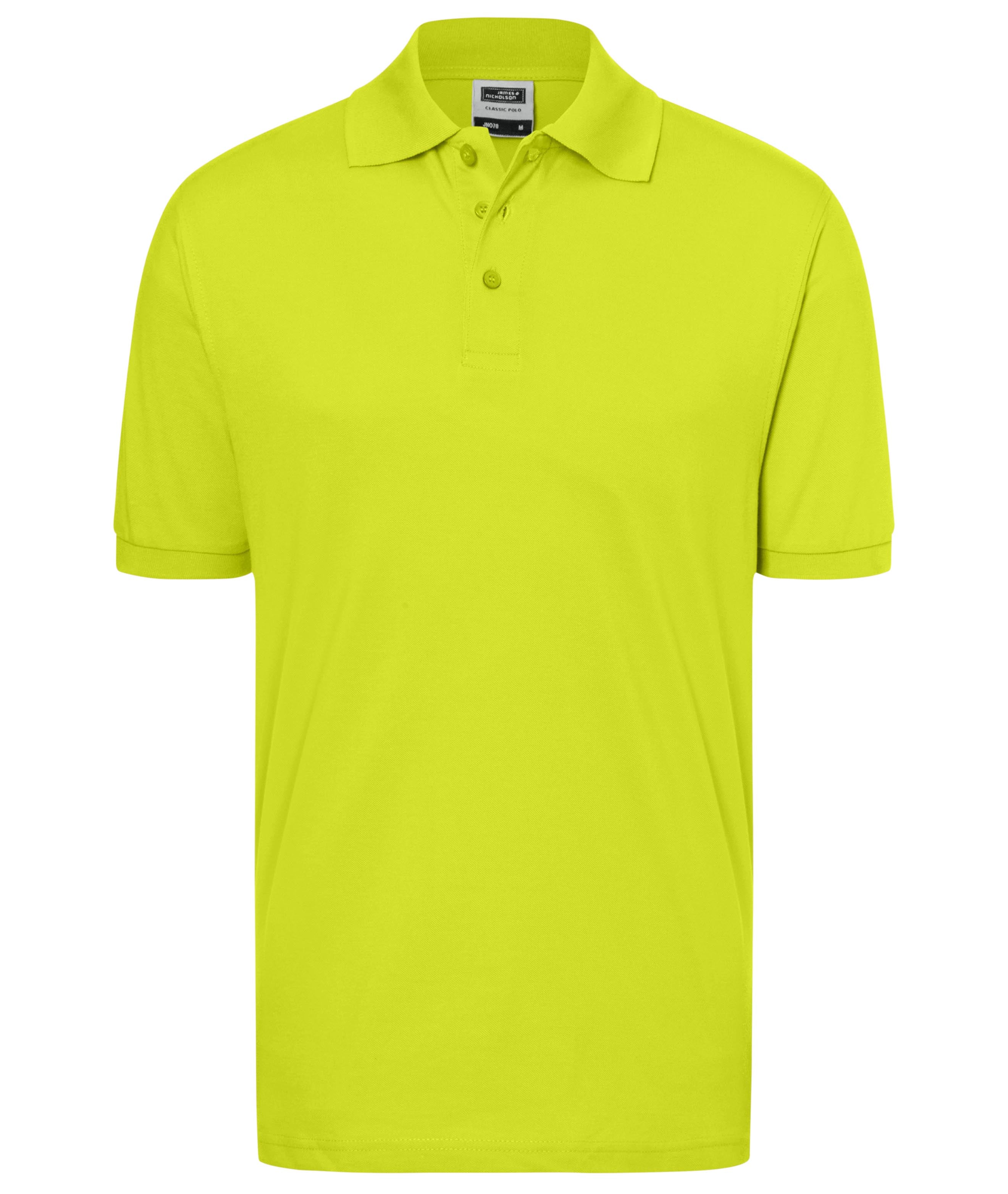 James & Nicholson Klassisches Poloshirt acid-yellow