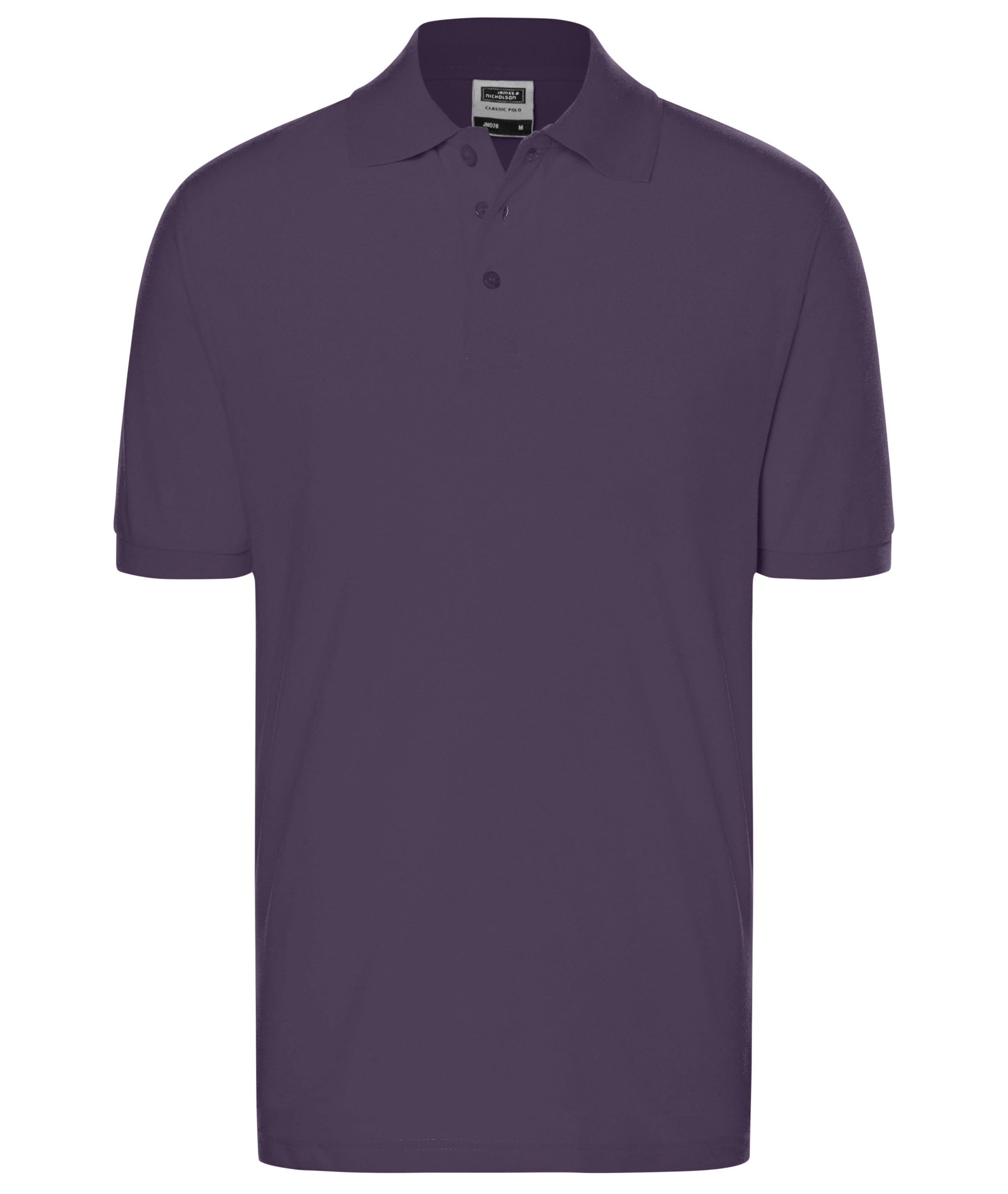 James & Nicholson Klassisches Poloshirt aubergine