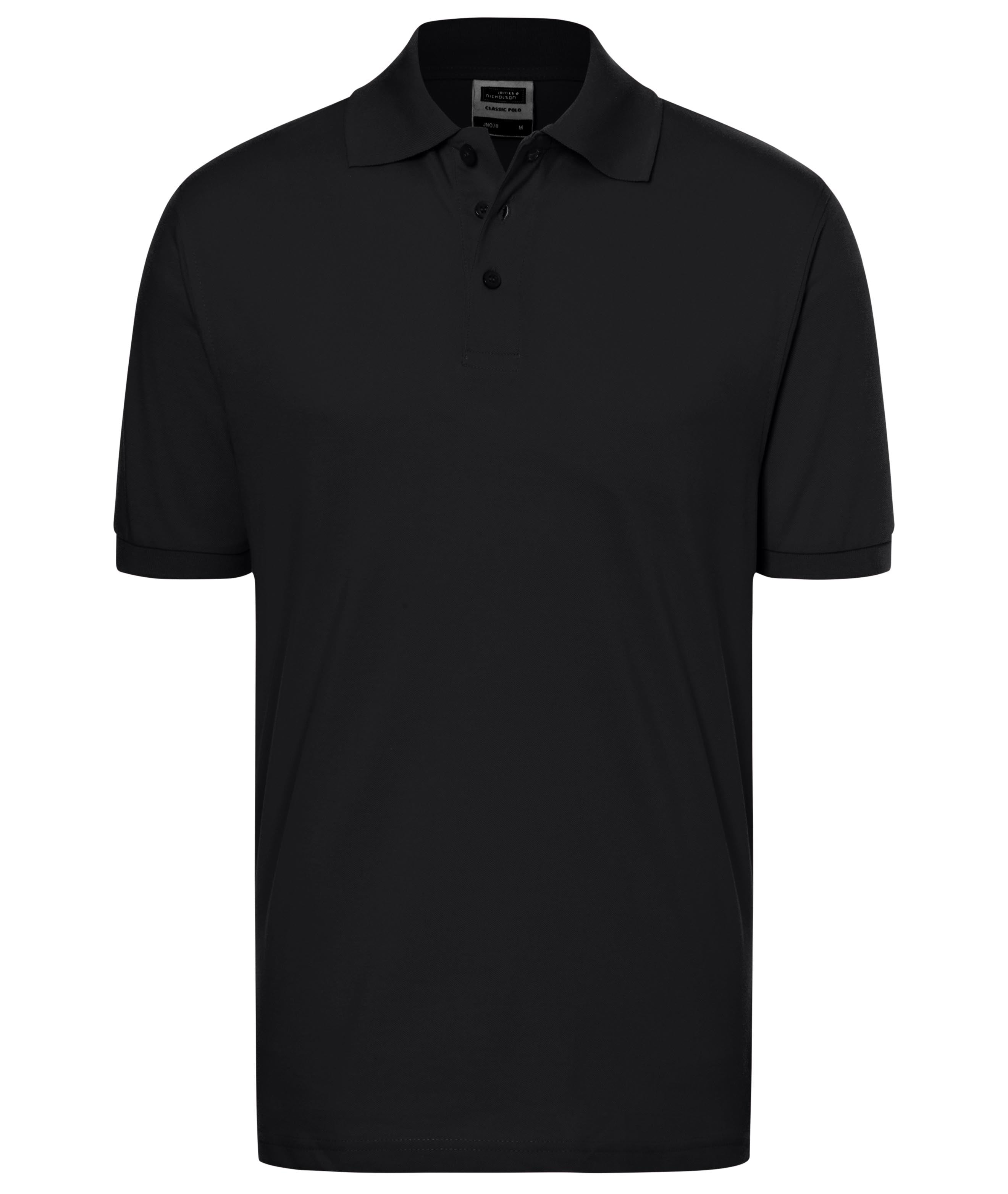 James & Nicholson Klassisches Poloshirt black