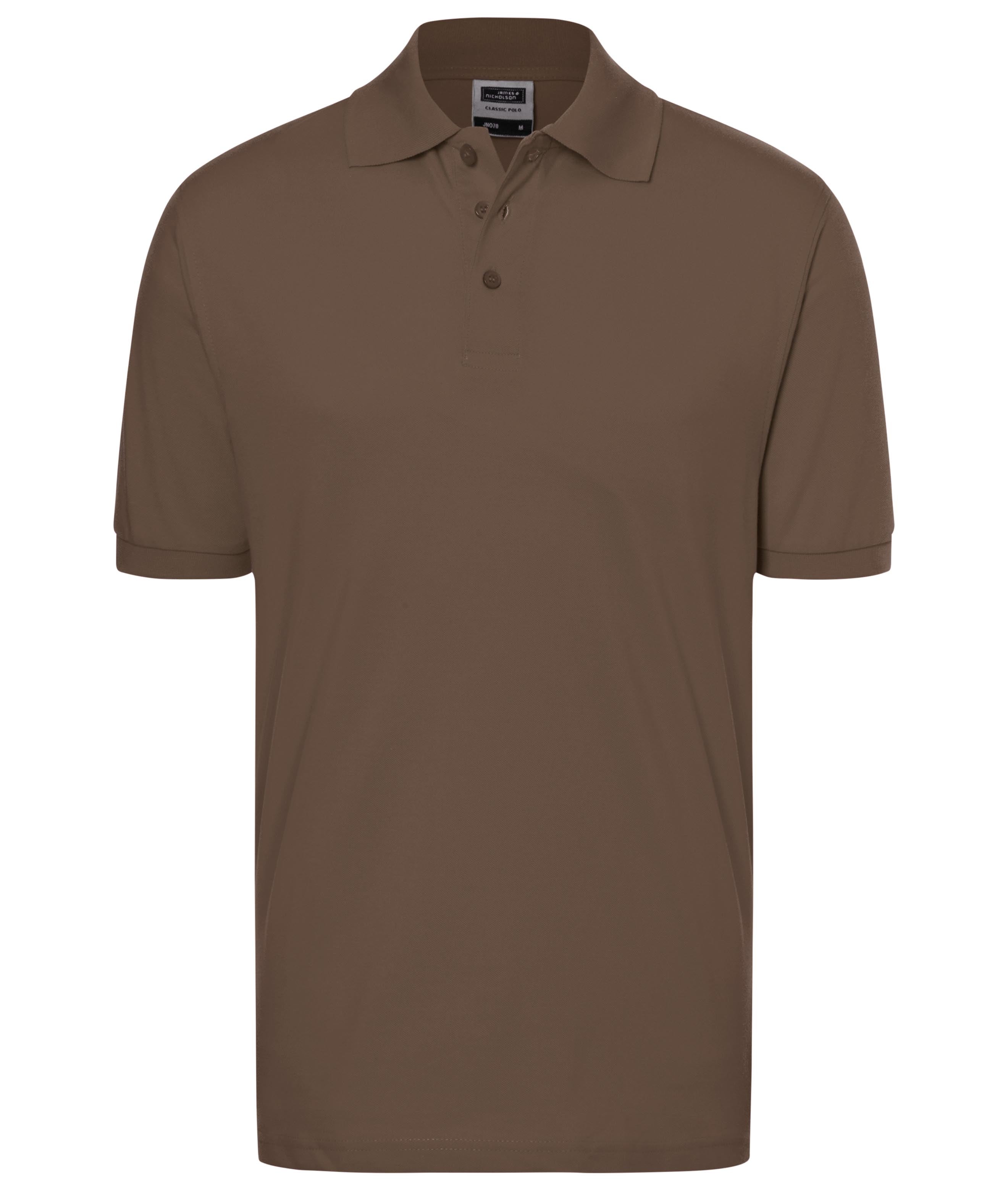 James & Nicholson Klassisches Poloshirt brown