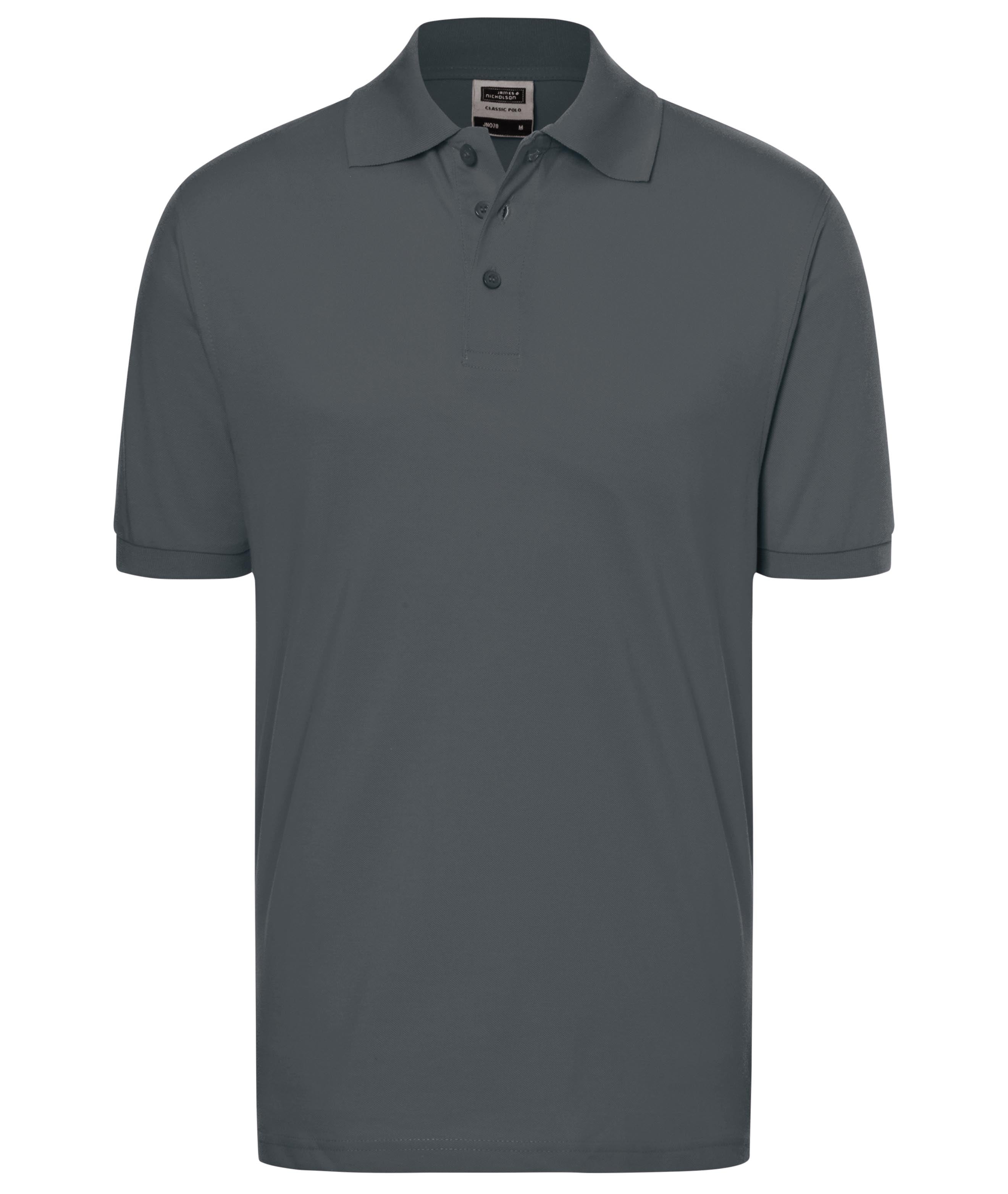 James & Nicholson Klassisches Poloshirt graphite