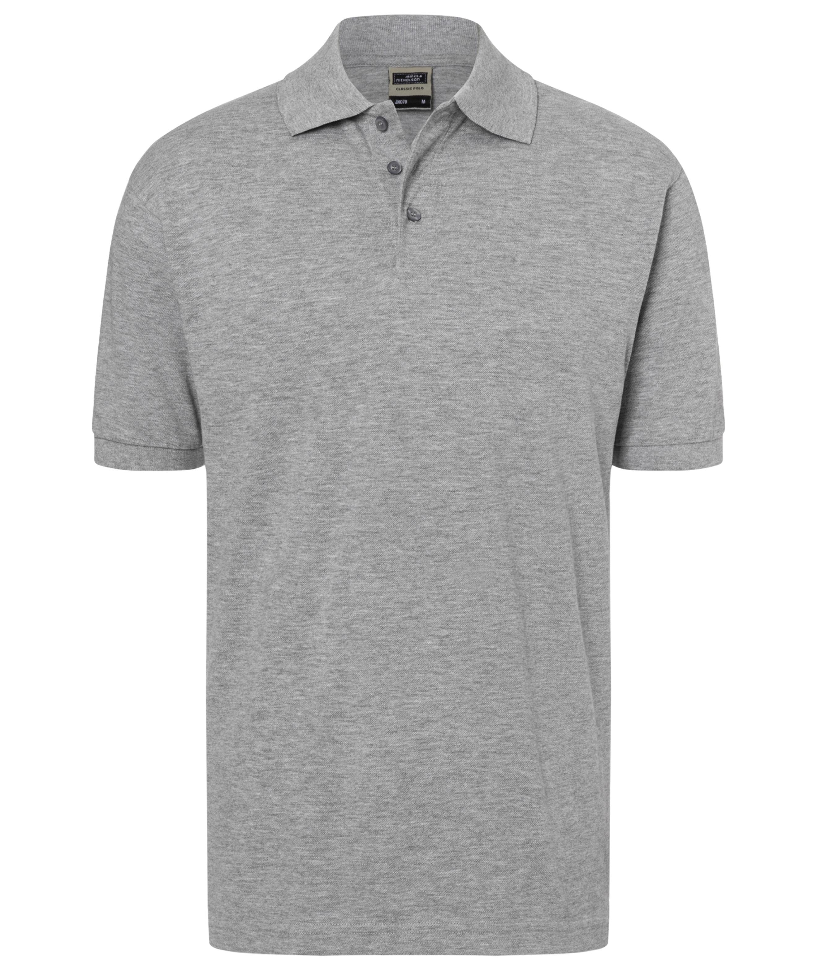 James & Nicholson Klassisches Poloshirt grey-heather