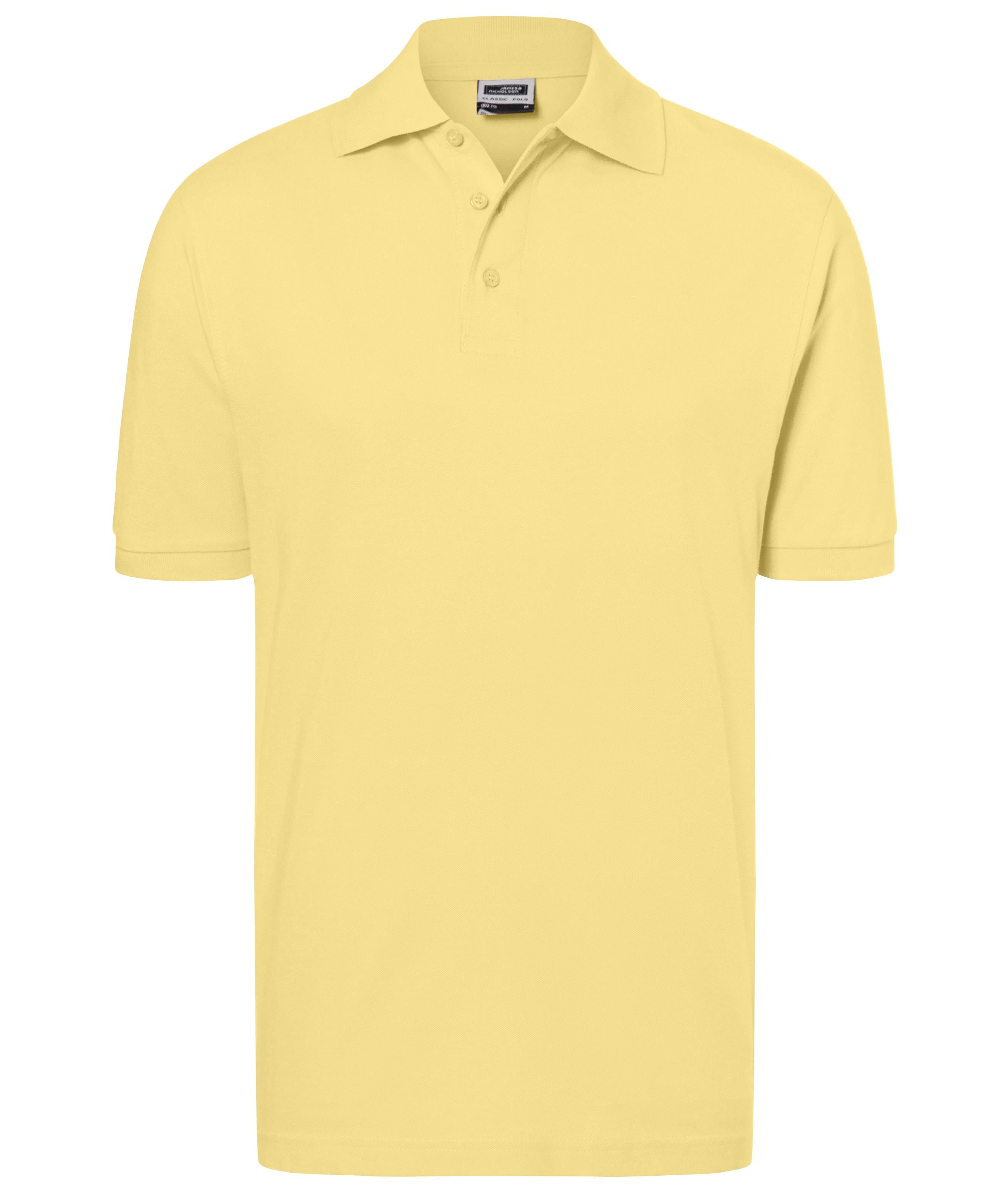 James & Nicholson Klassisches Poloshirt light-yellow