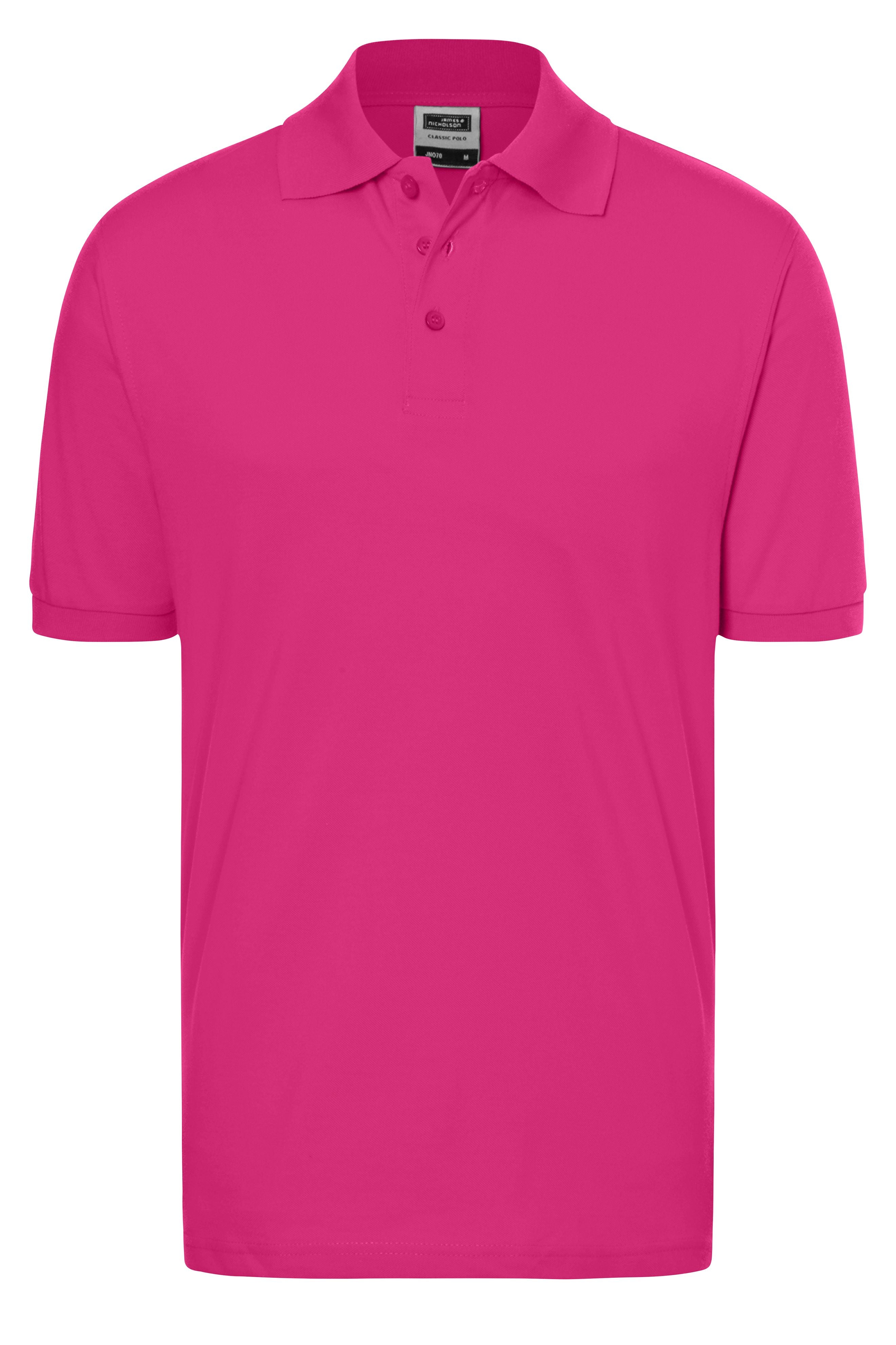 James & Nicholson Klassisches Poloshirt pink