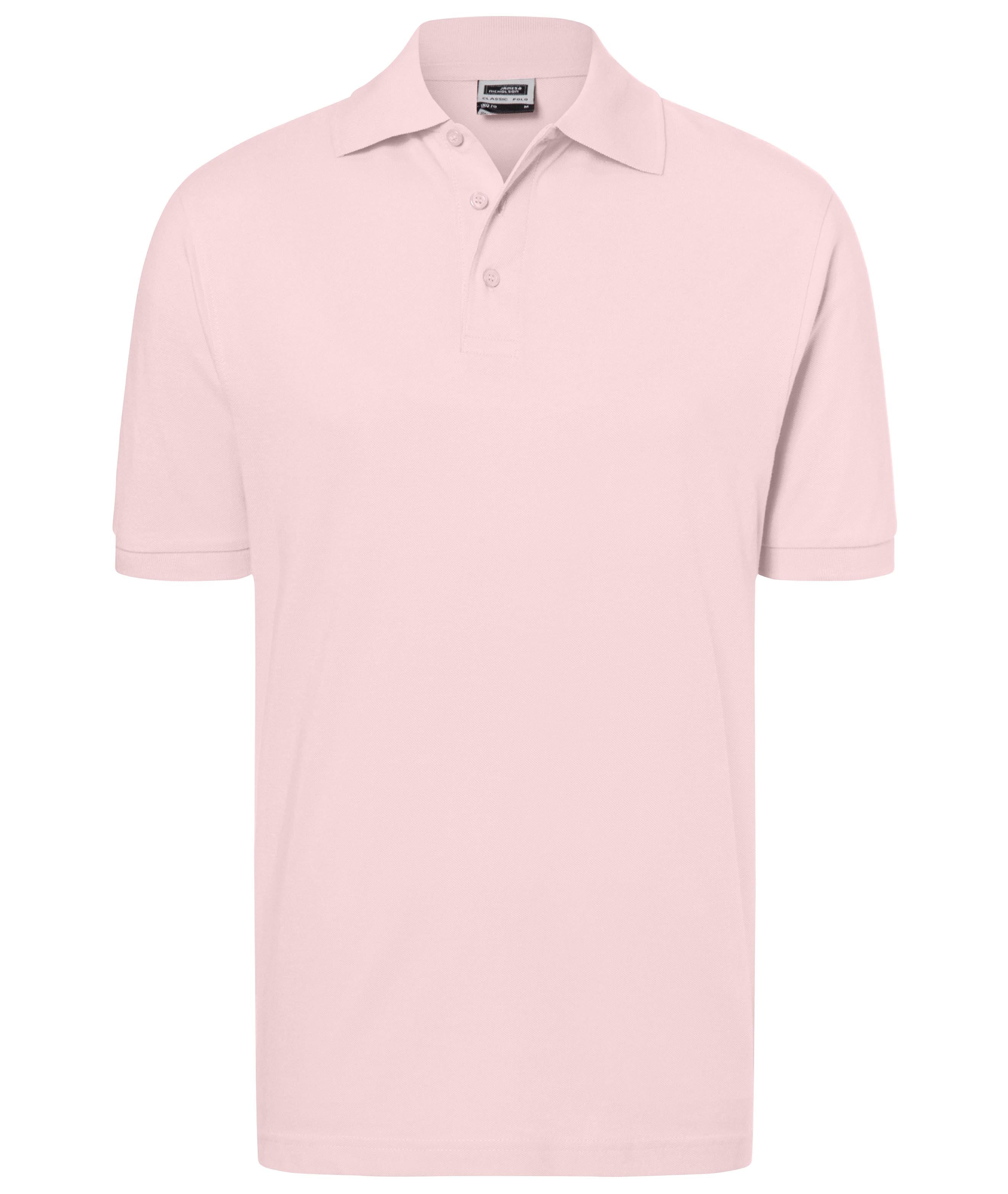 James & Nicholson Klassisches Poloshirt rose