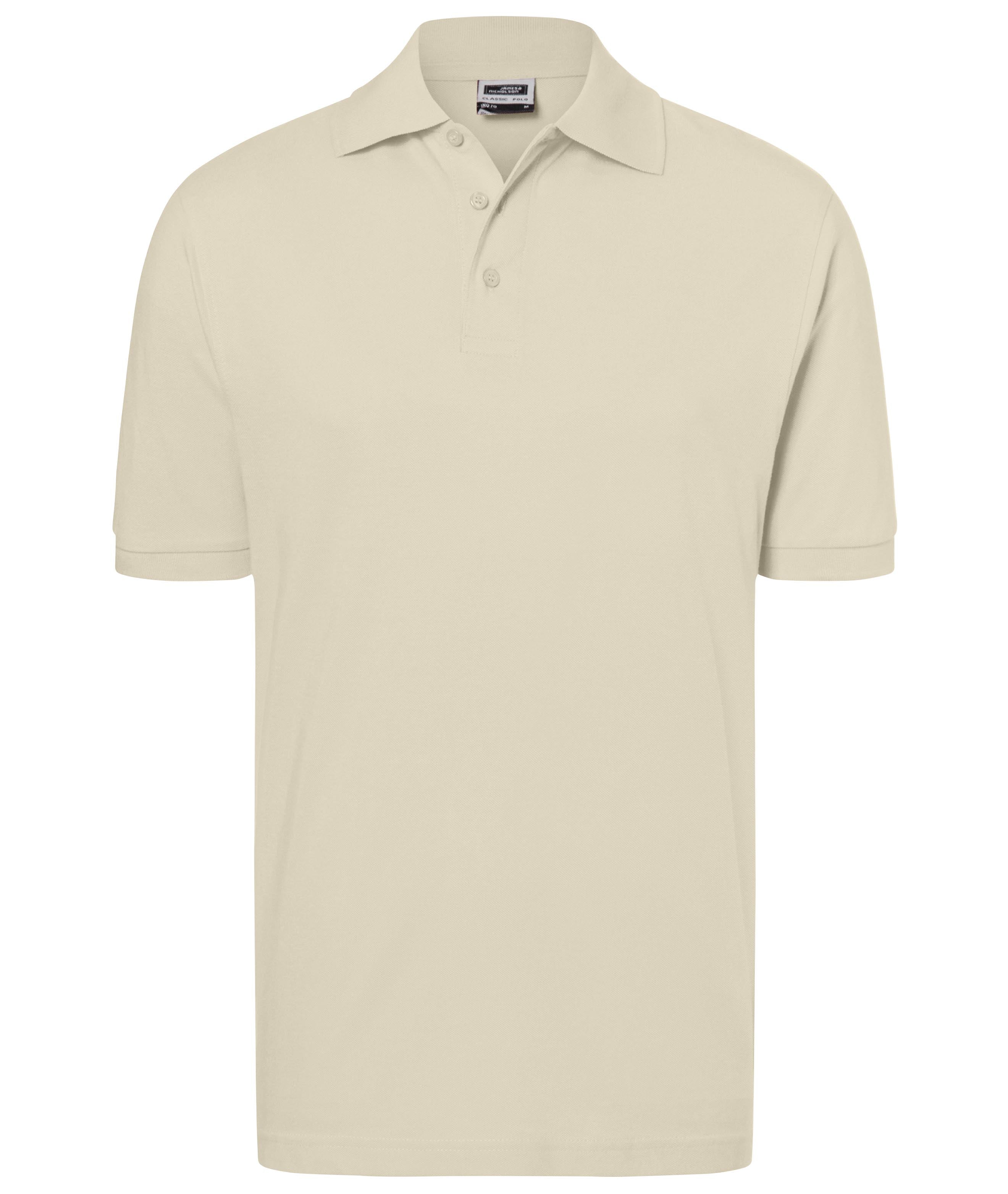 James & Nicholson Klassisches Poloshirt stone