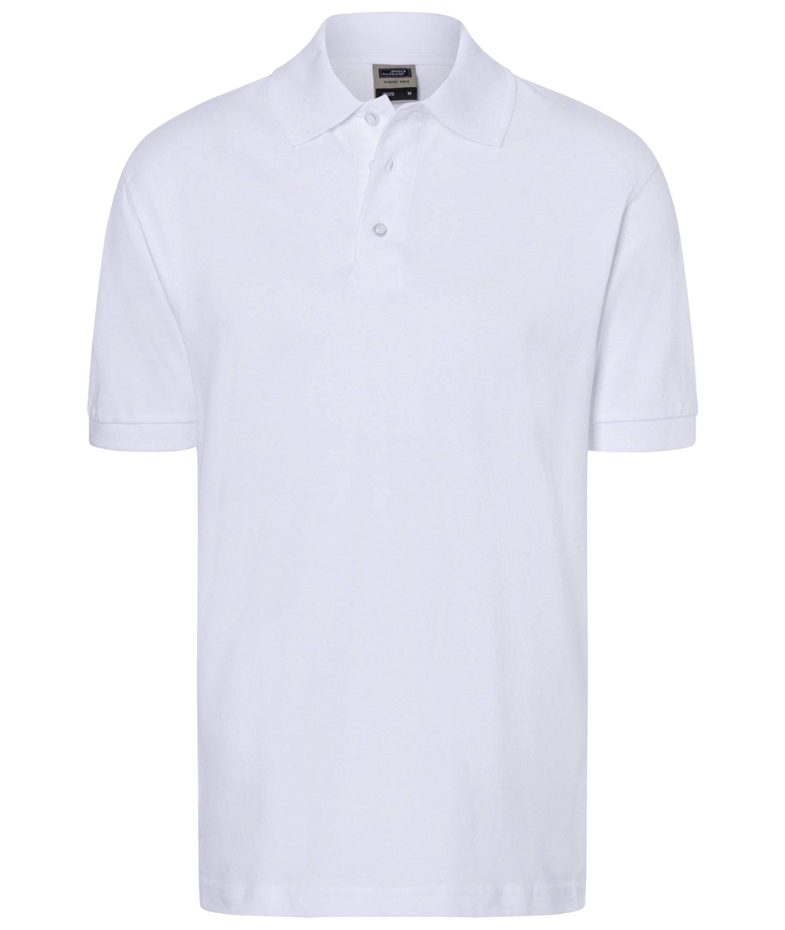 James & Nicholson Klassisches Poloshirt white