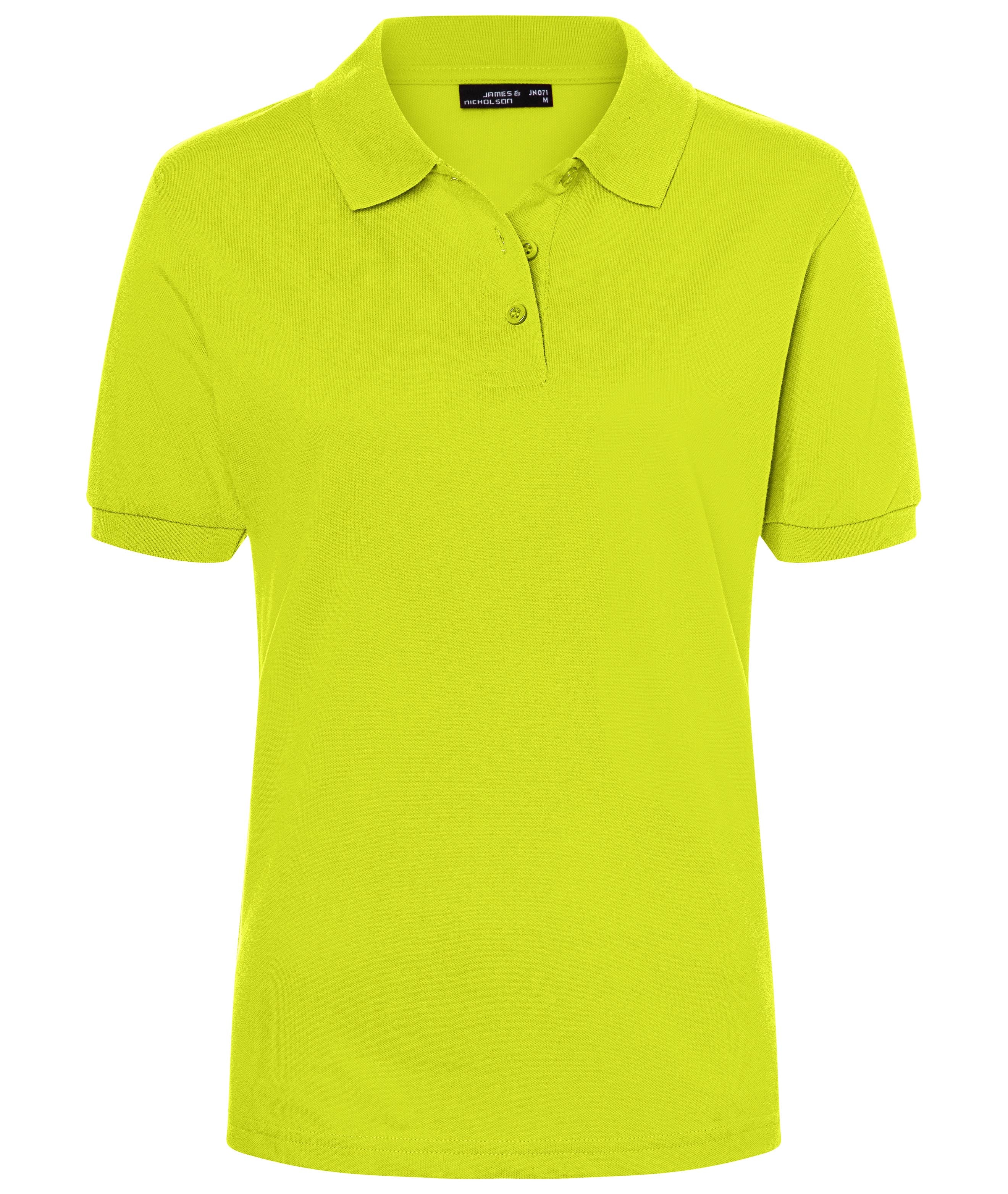 James & Nicholson Klassisches Damenpolo acid-yellow