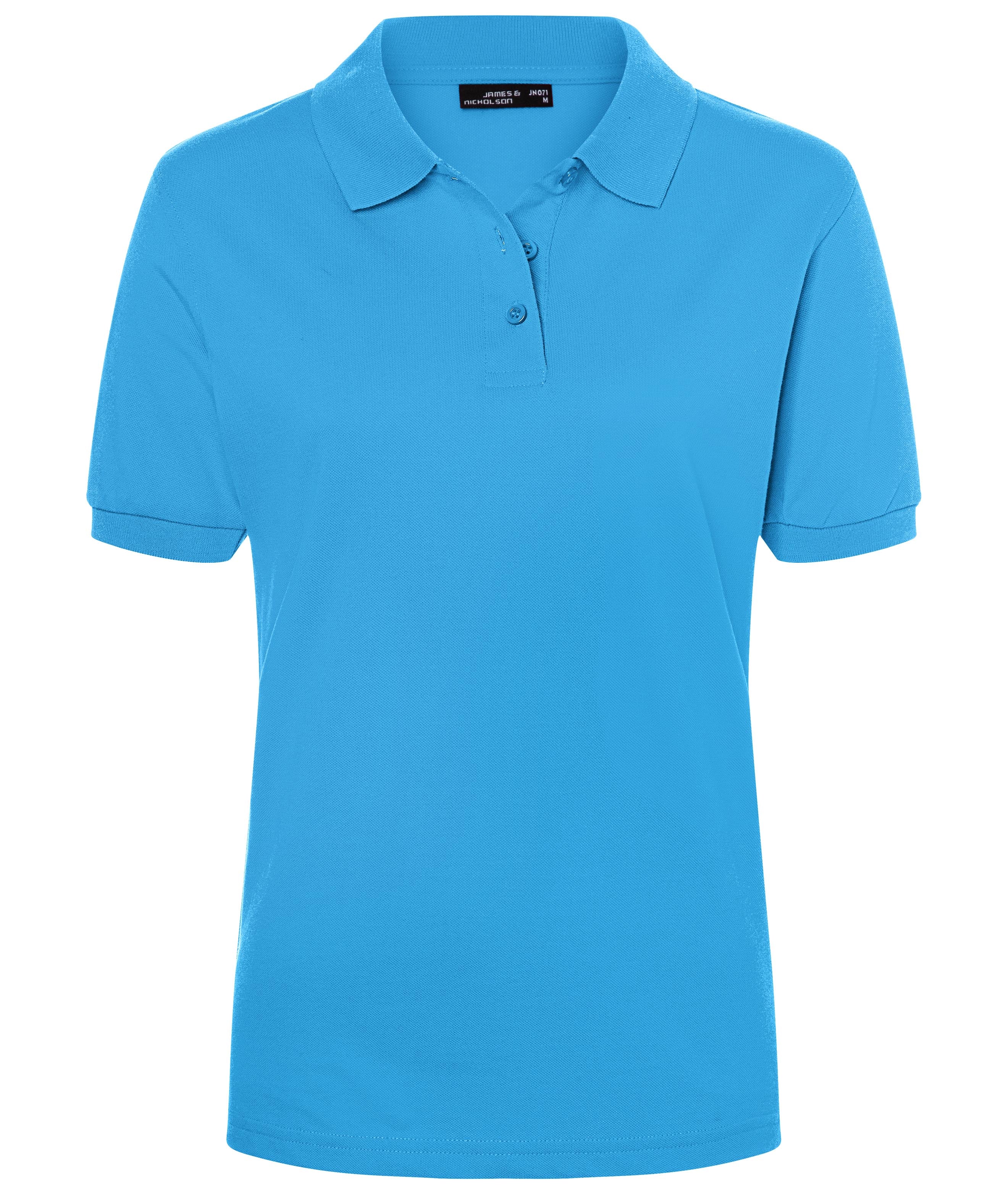 James & Nicholson Klassisches Damenpolo aqua