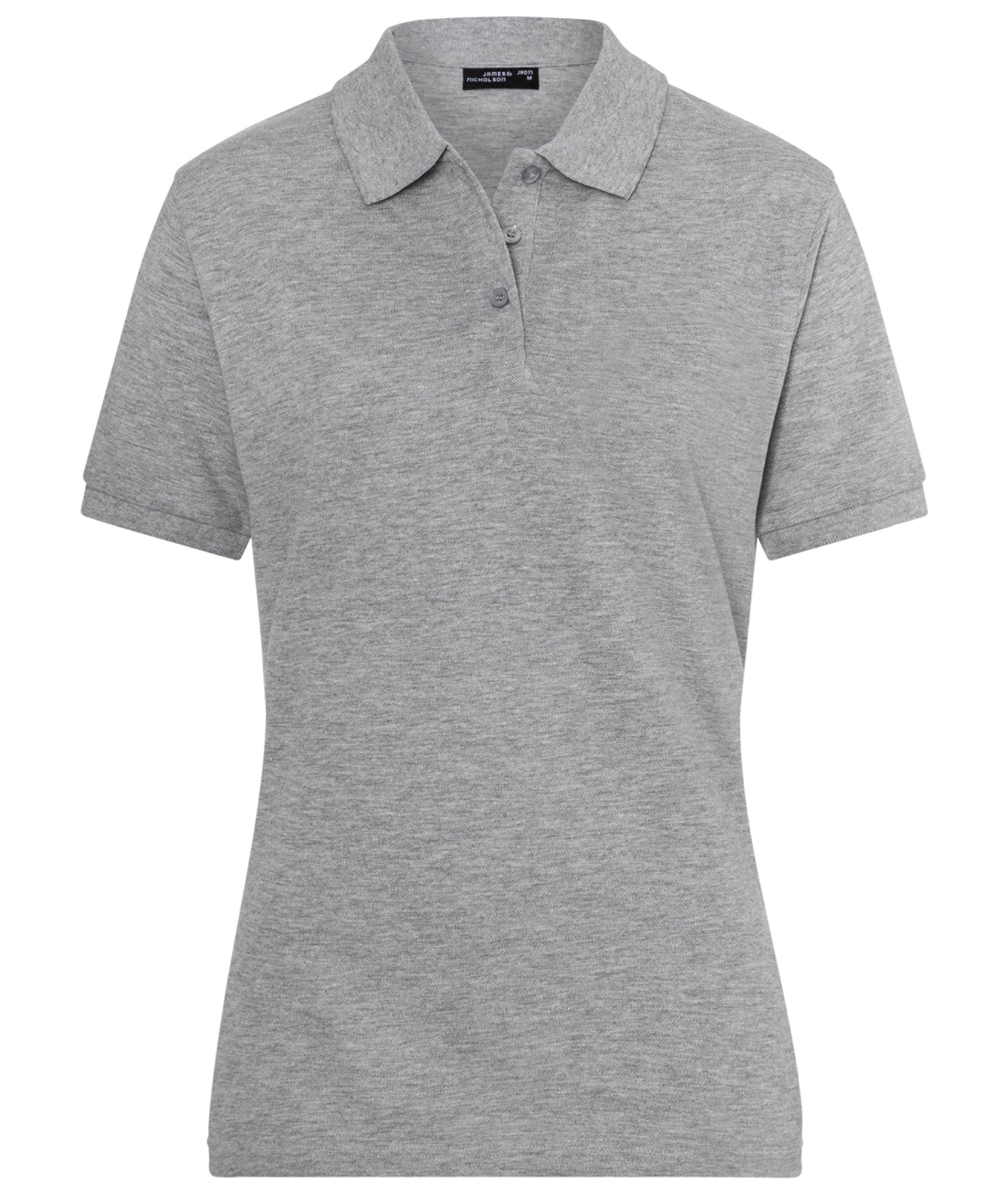 James & Nicholson Klassisches Damenpolo grey-heather