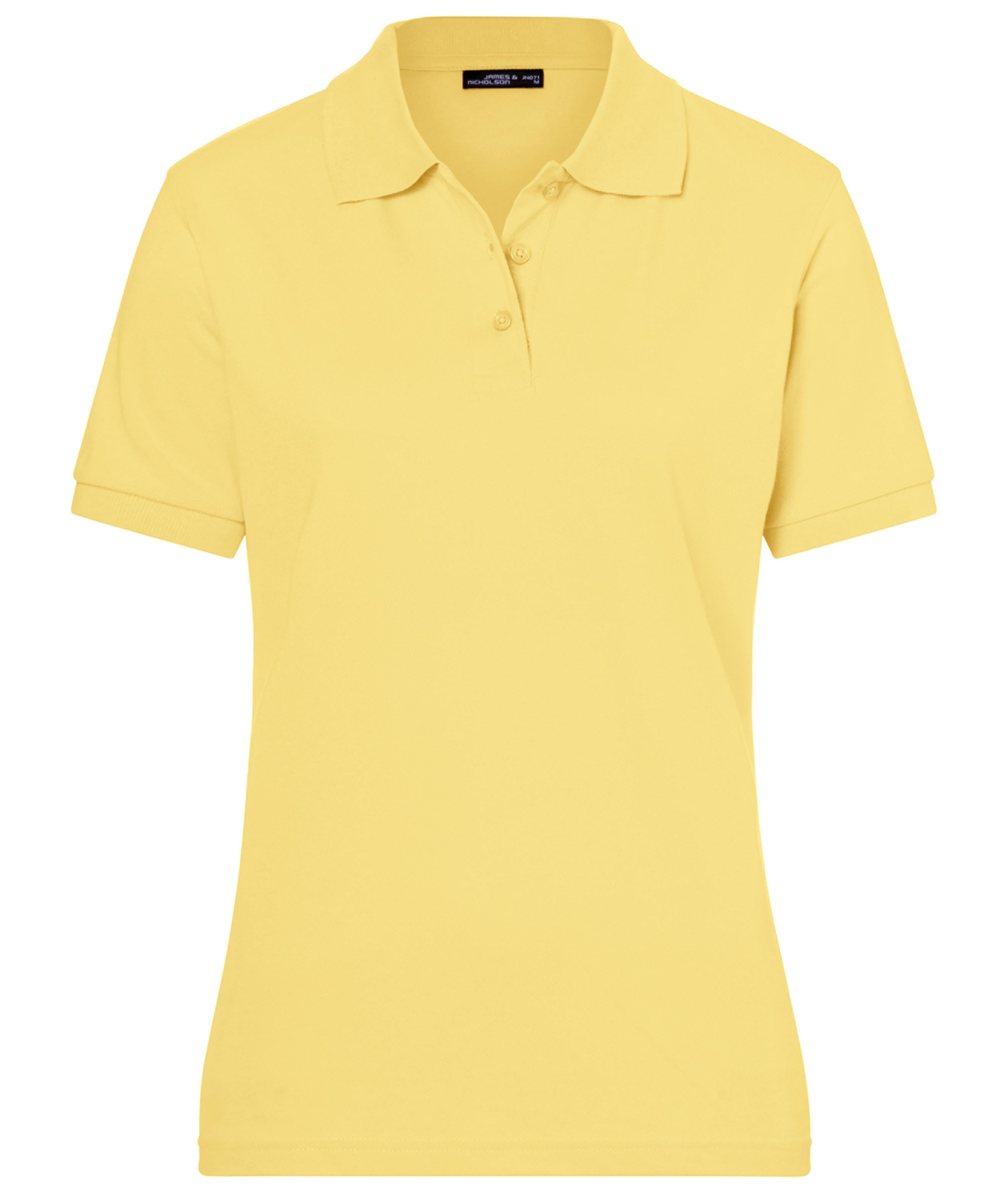 James & Nicholson Klassisches Damenpolo light-yellow