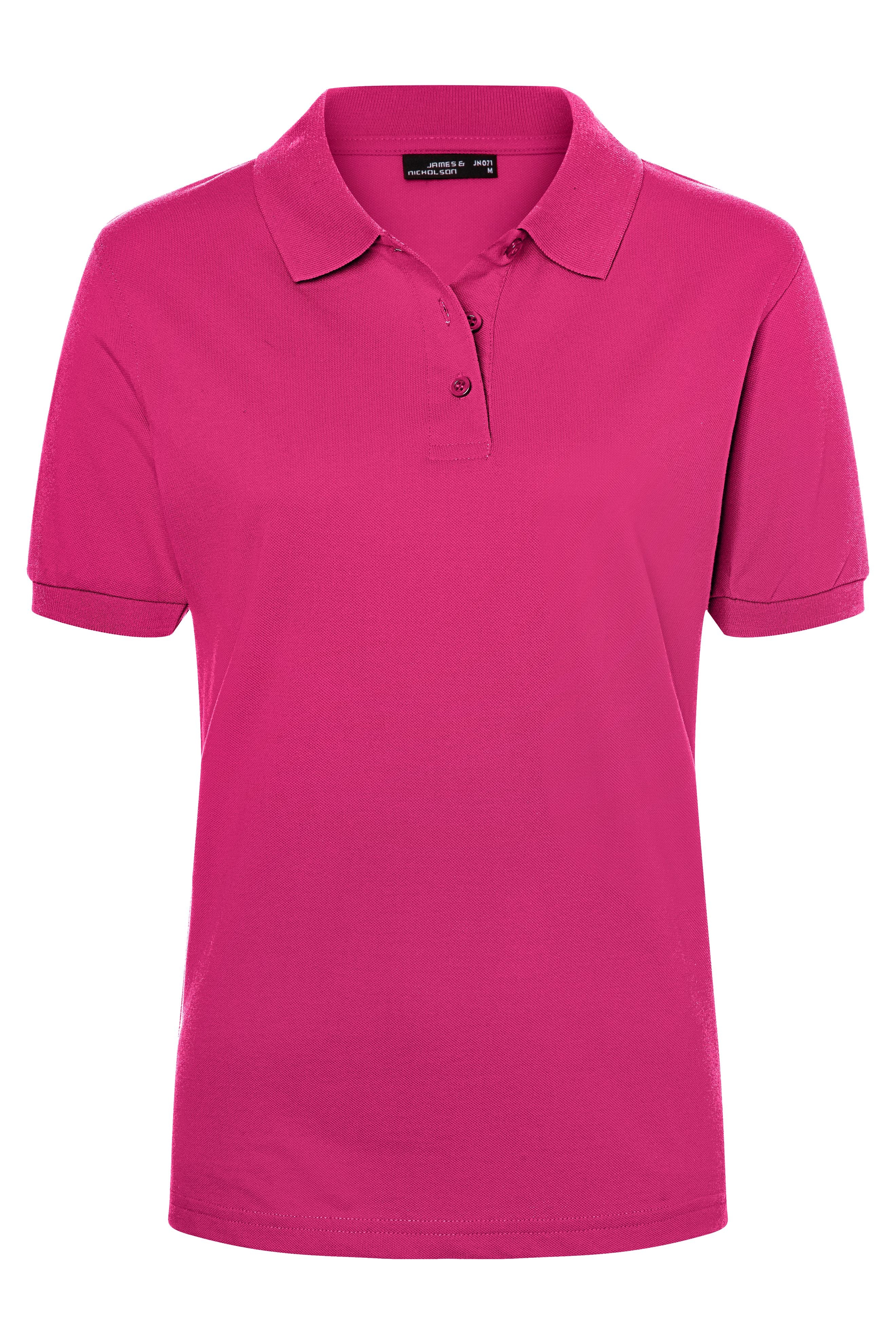 James & Nicholson Klassisches Damenpolo pink