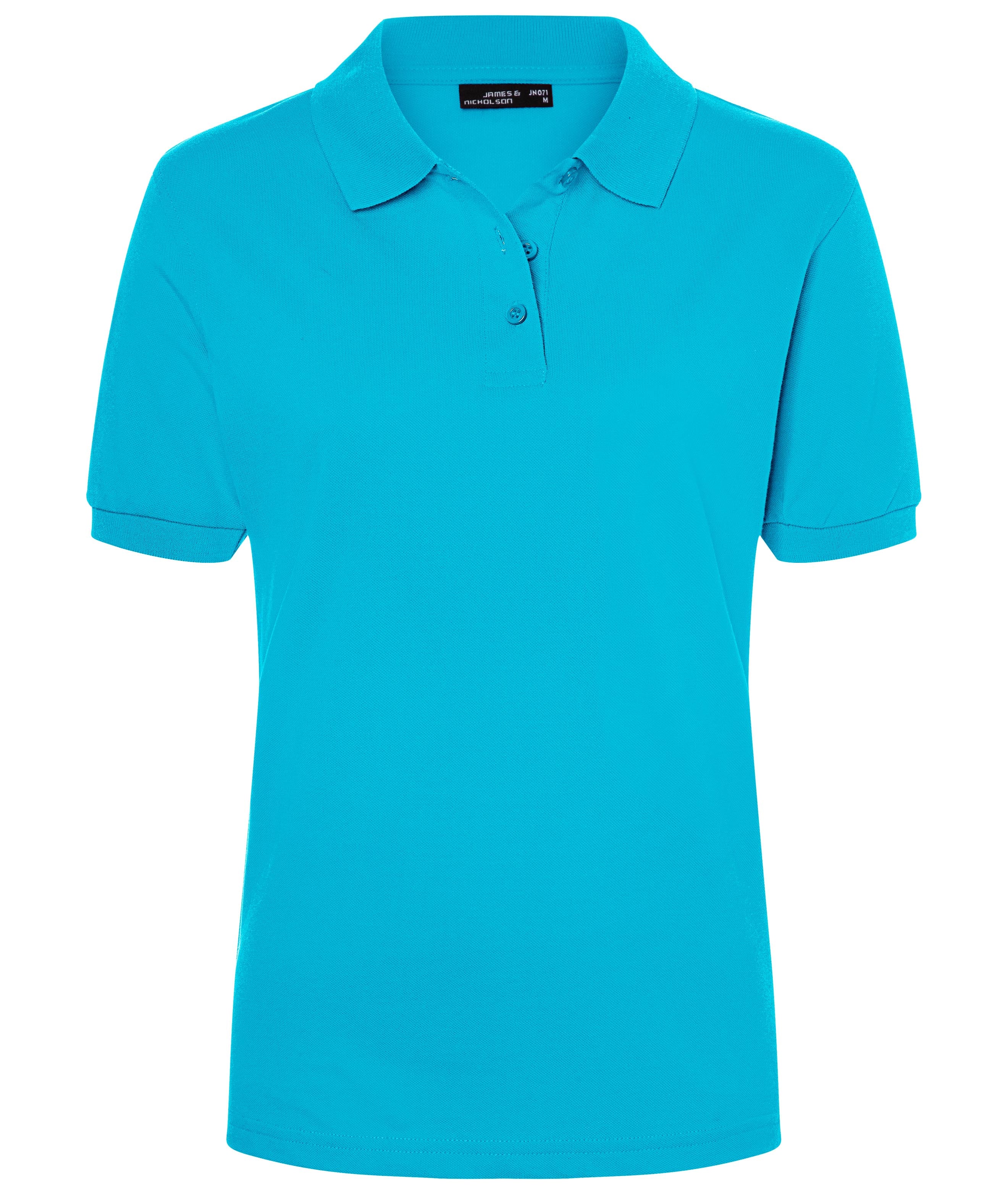 James & Nicholson Klassisches Damenpolo turquoise