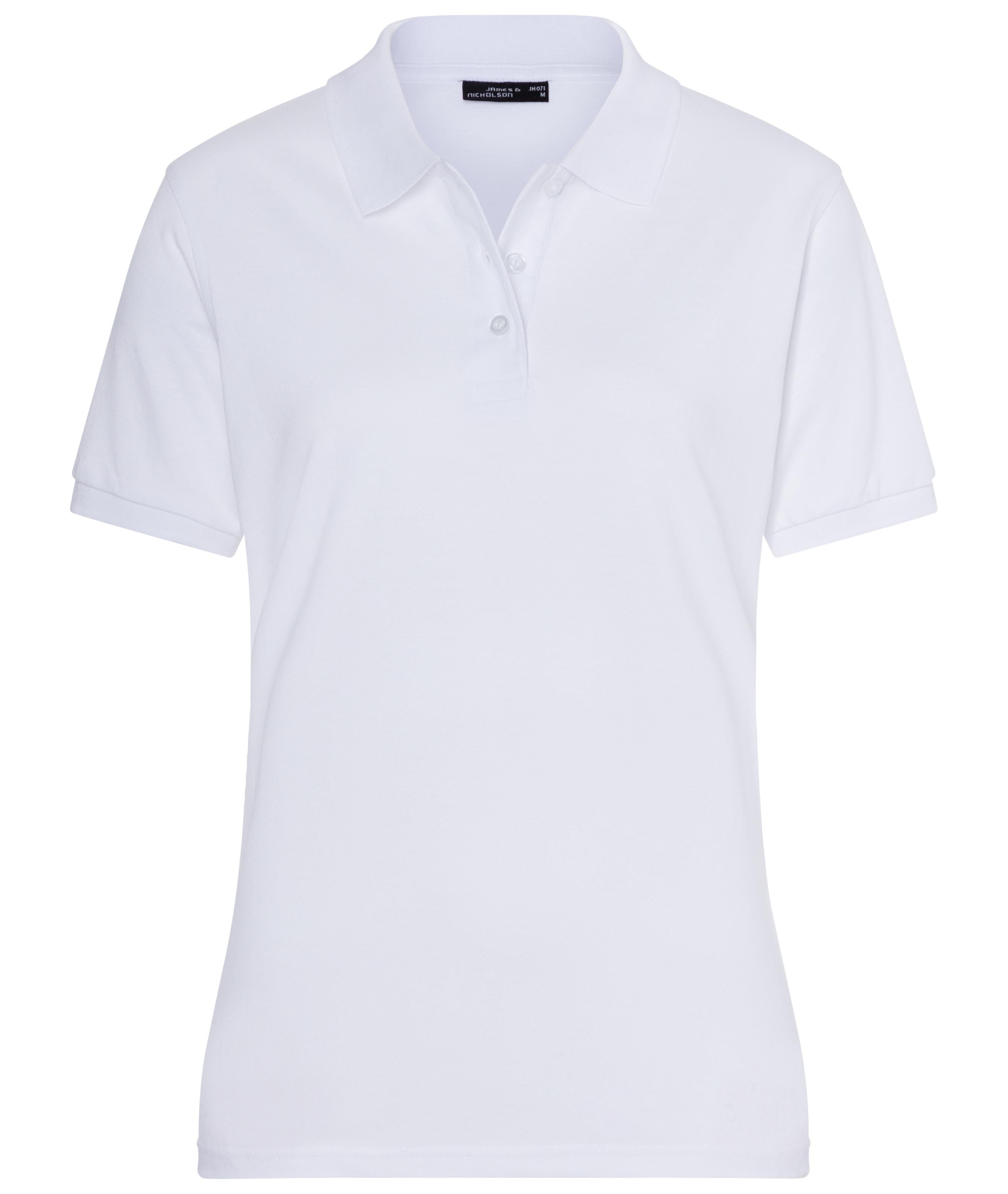 James & Nicholson Klassisches Damenpolo white