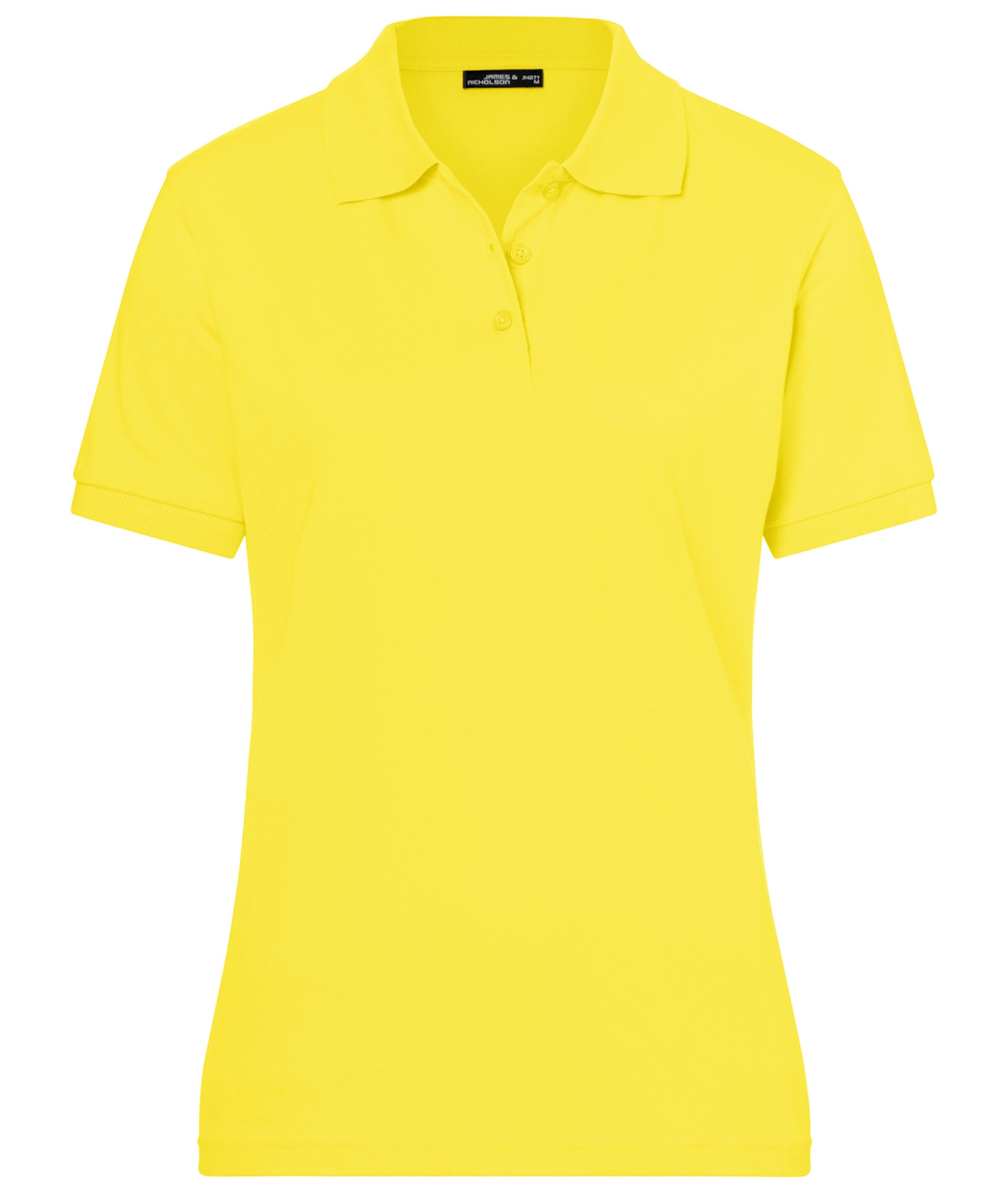 James & Nicholson Klassisches Damenpolo yellow