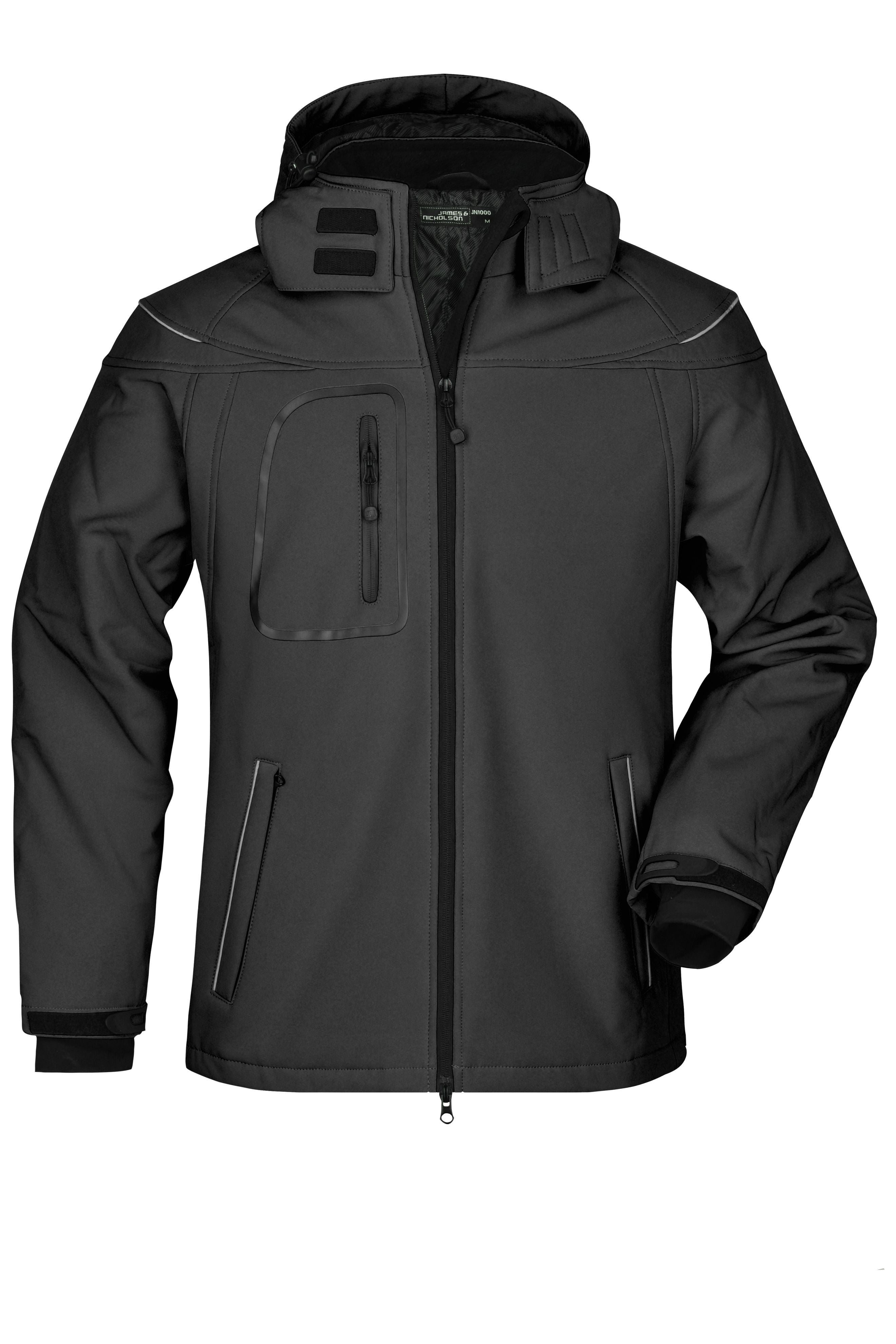 James & Nicholson Herren Winter Softshelljacke black