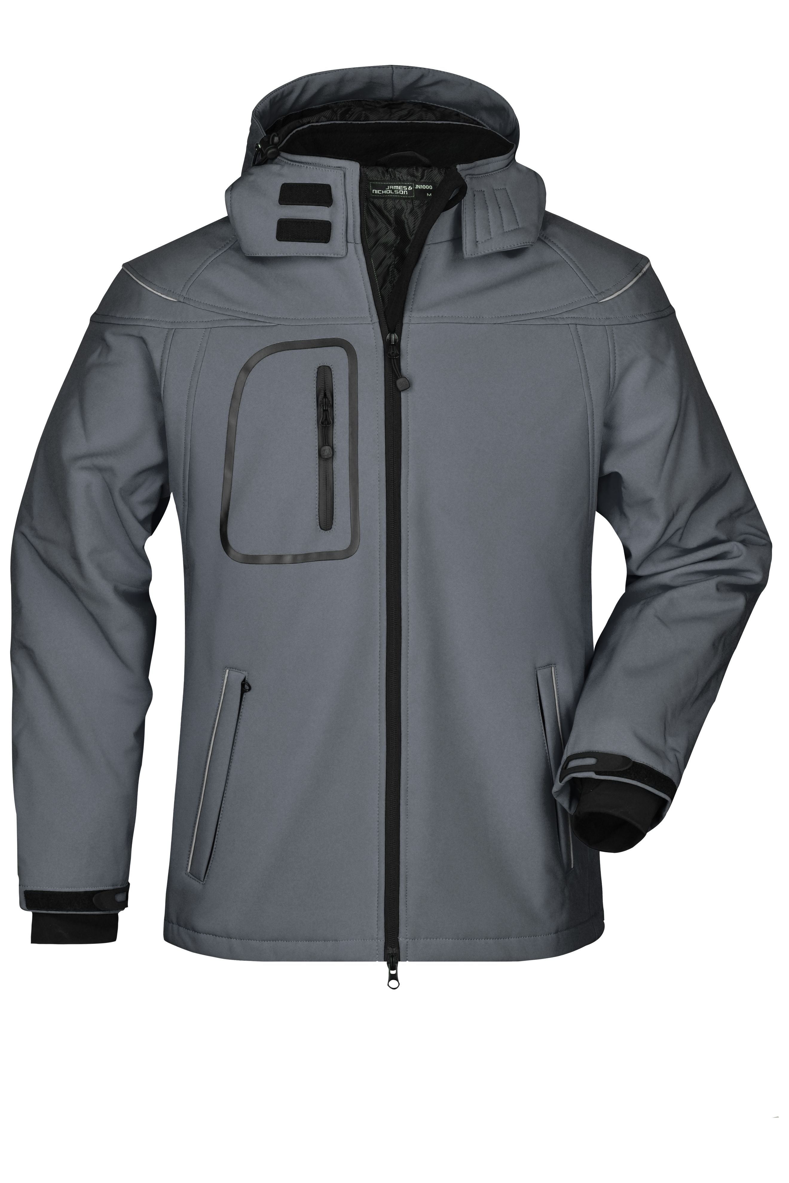 James & Nicholson Herren Winter Softshelljacke carbon