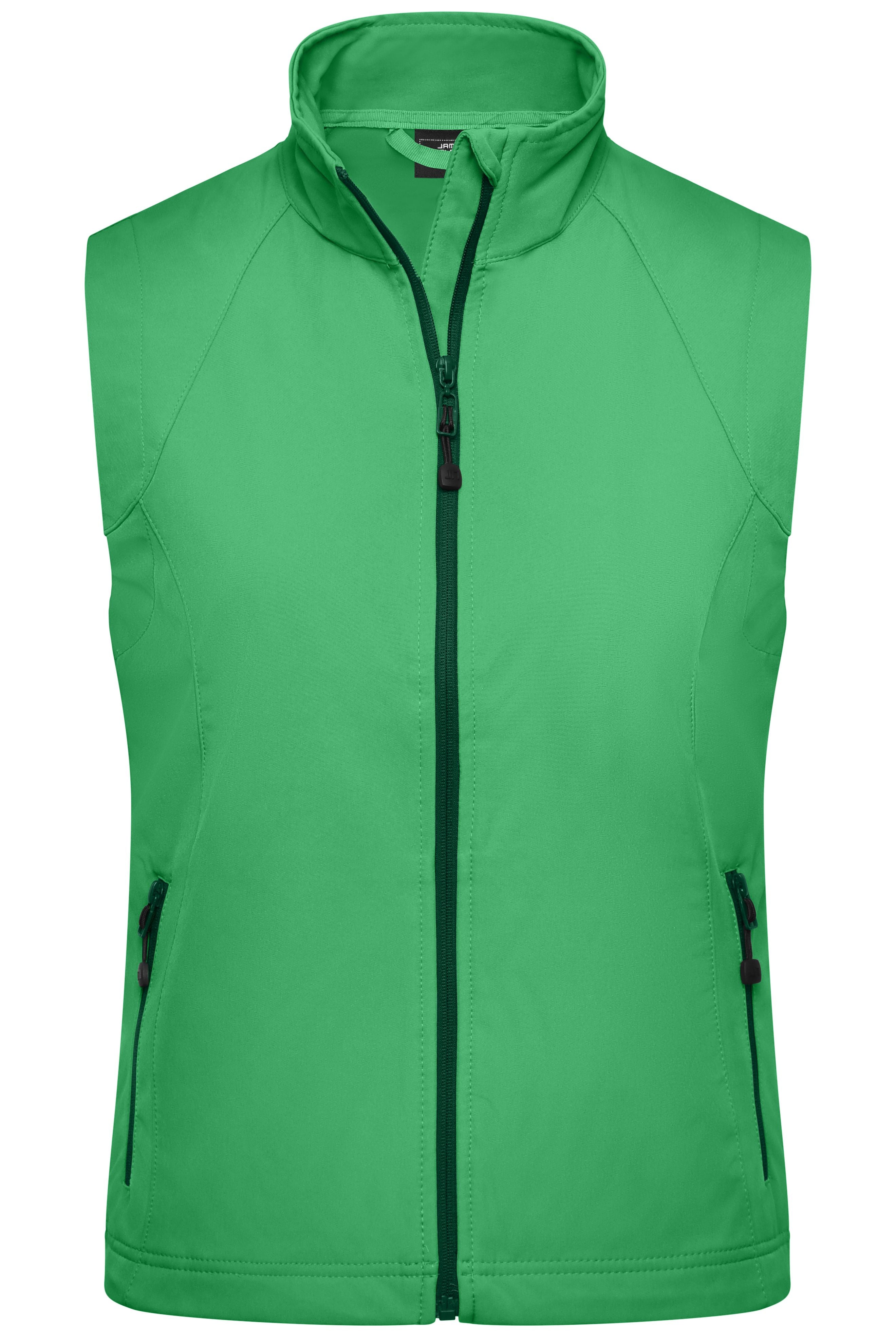 James & Nicholson Damen Softshell Weste green