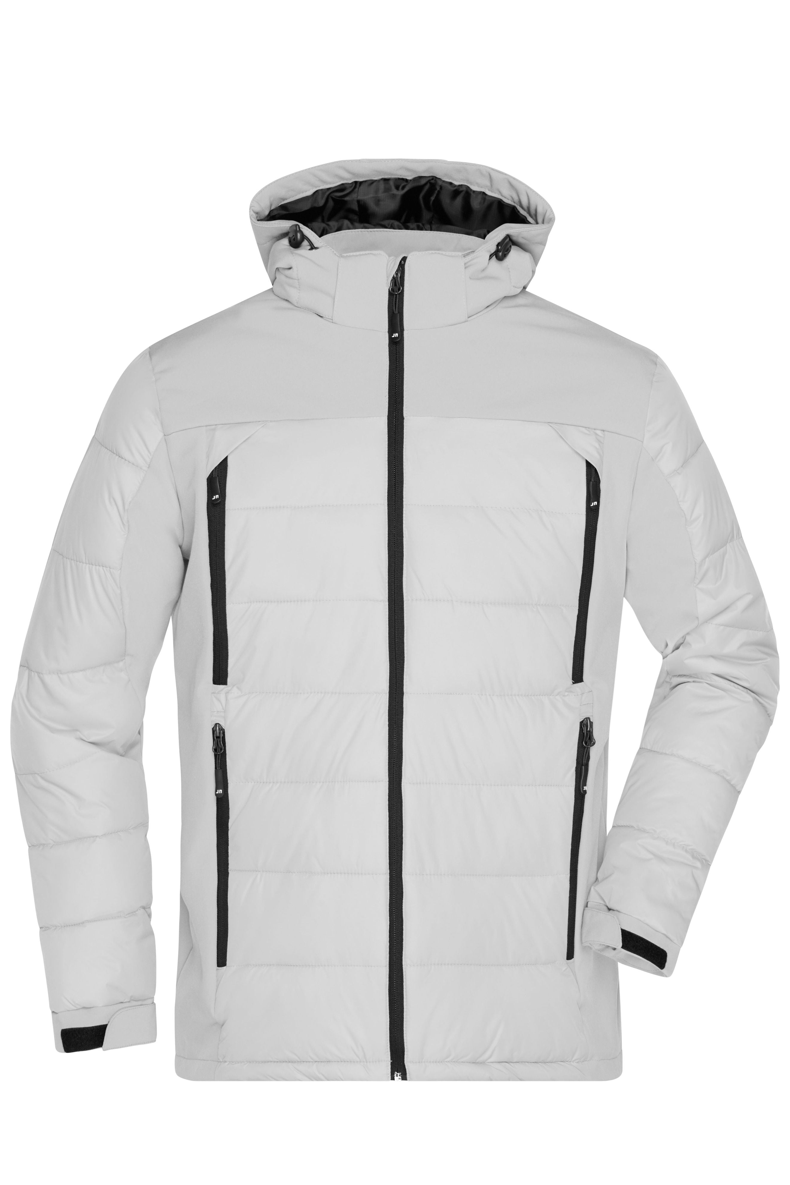 James & Nicholson Herren Hybrid Winterjacke white
