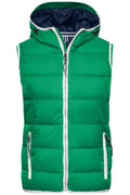 James & Nicholson Damen Steppweste irish-green/white
