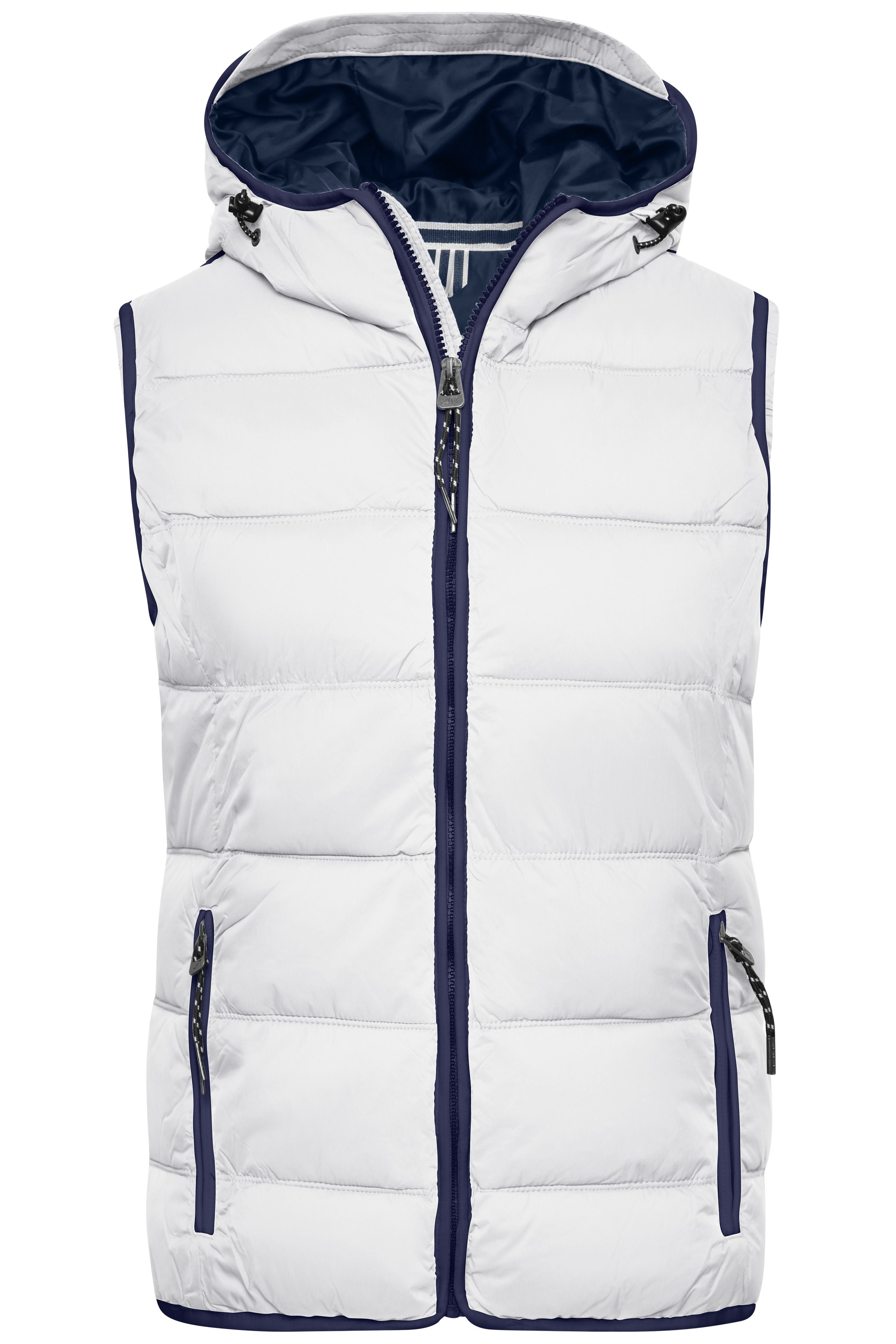 James & Nicholson Damen Steppweste white/navy
