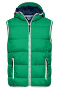 James & Nicholson Herren Steppweste irish-green/white