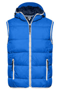 James & Nicholson Herren Steppweste nautic-blue/white