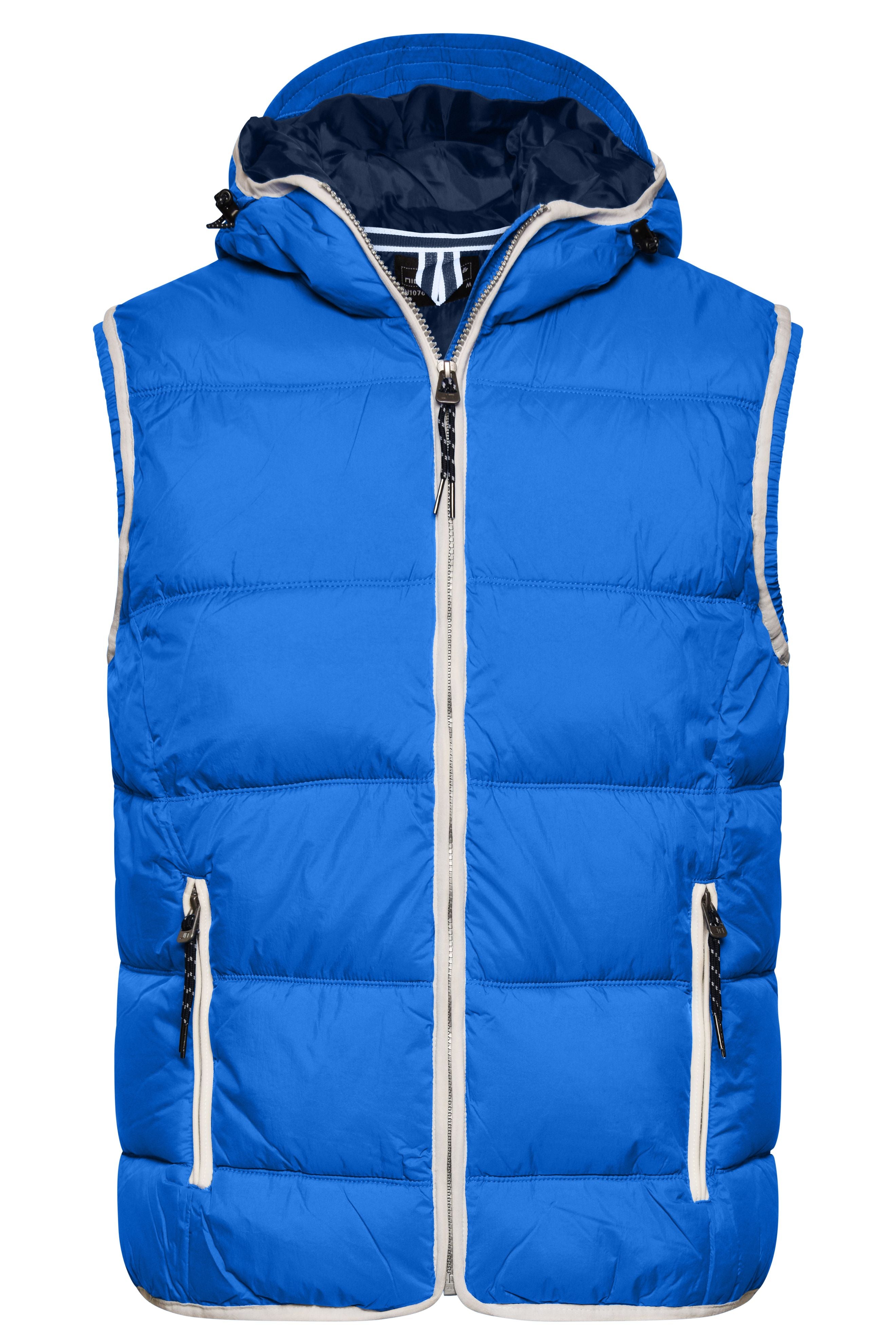 James & Nicholson Herren Steppweste nautic-blue/white