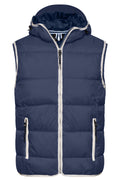 James & Nicholson Herren Steppweste navy/white