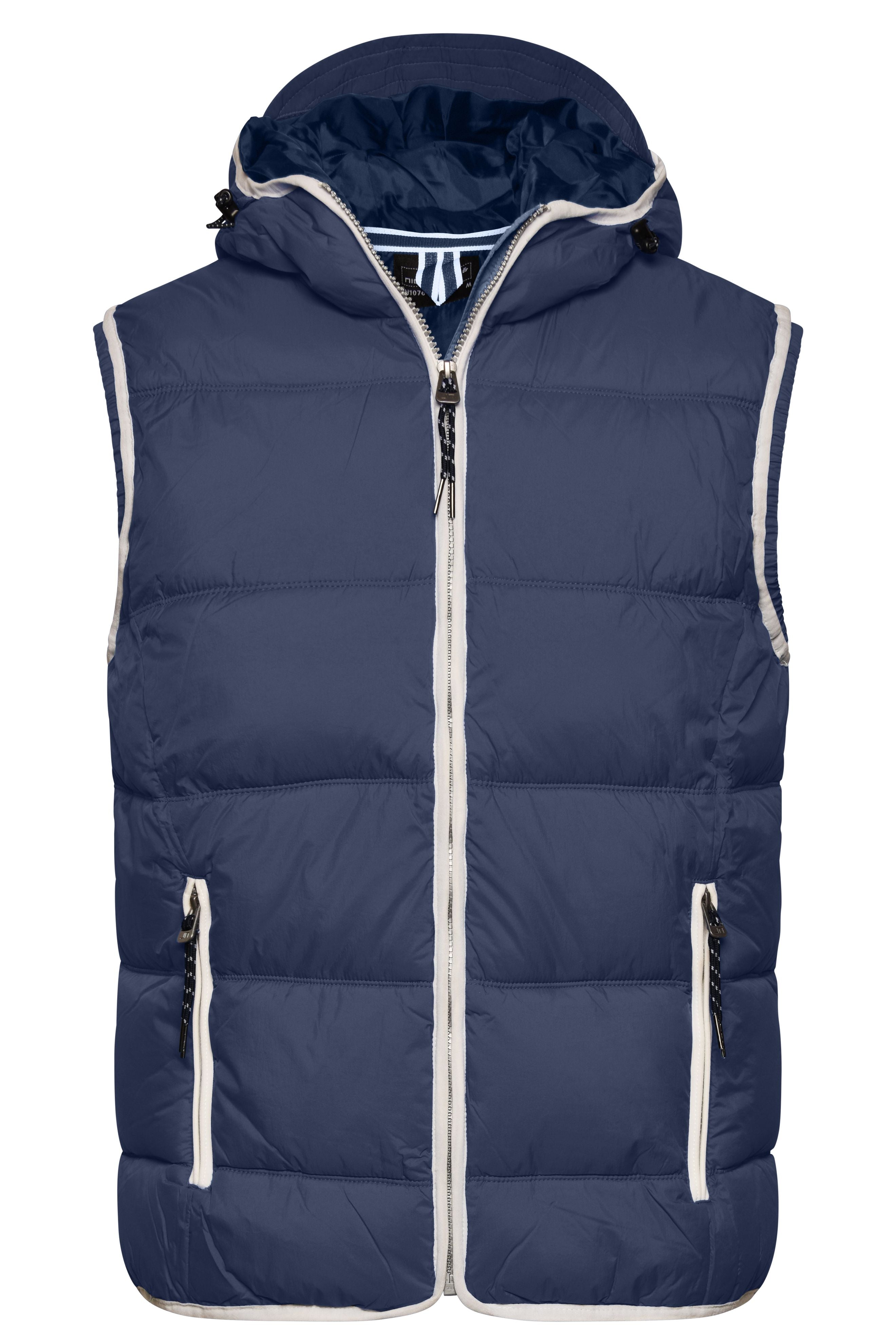 James & Nicholson Herren Steppweste navy/white