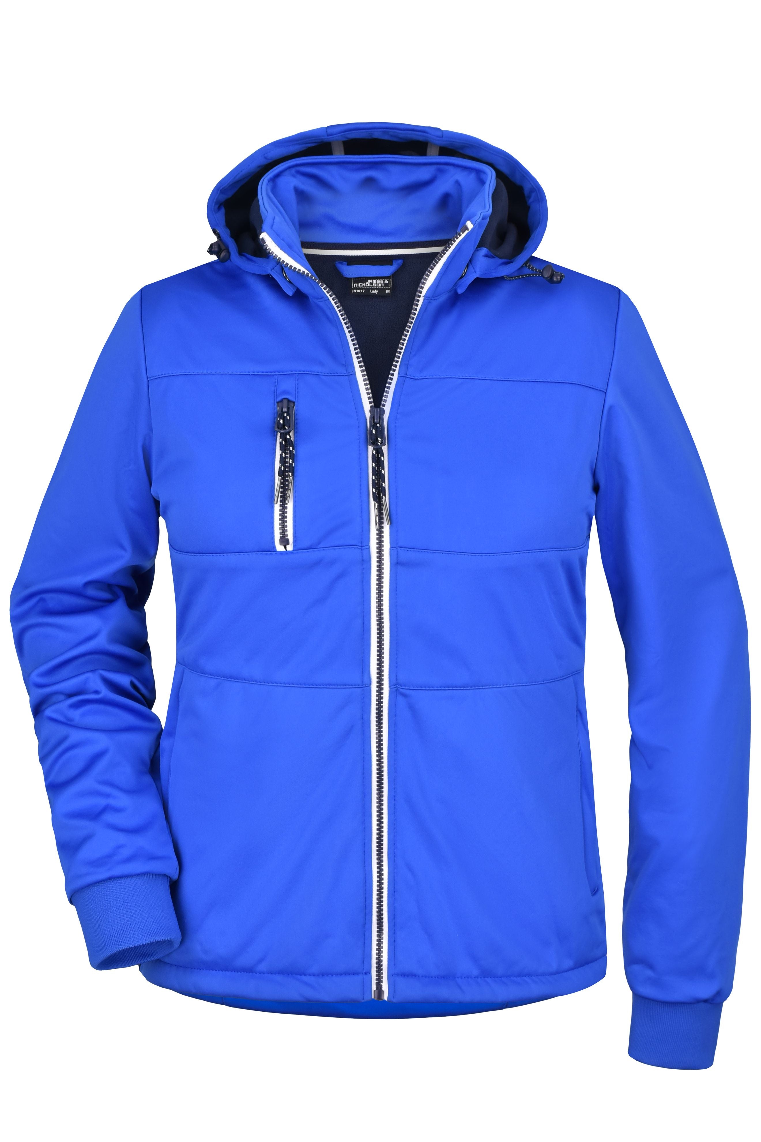 James & Nicholson Damen taillierte Softshelljacke nautic-blue/navy/white