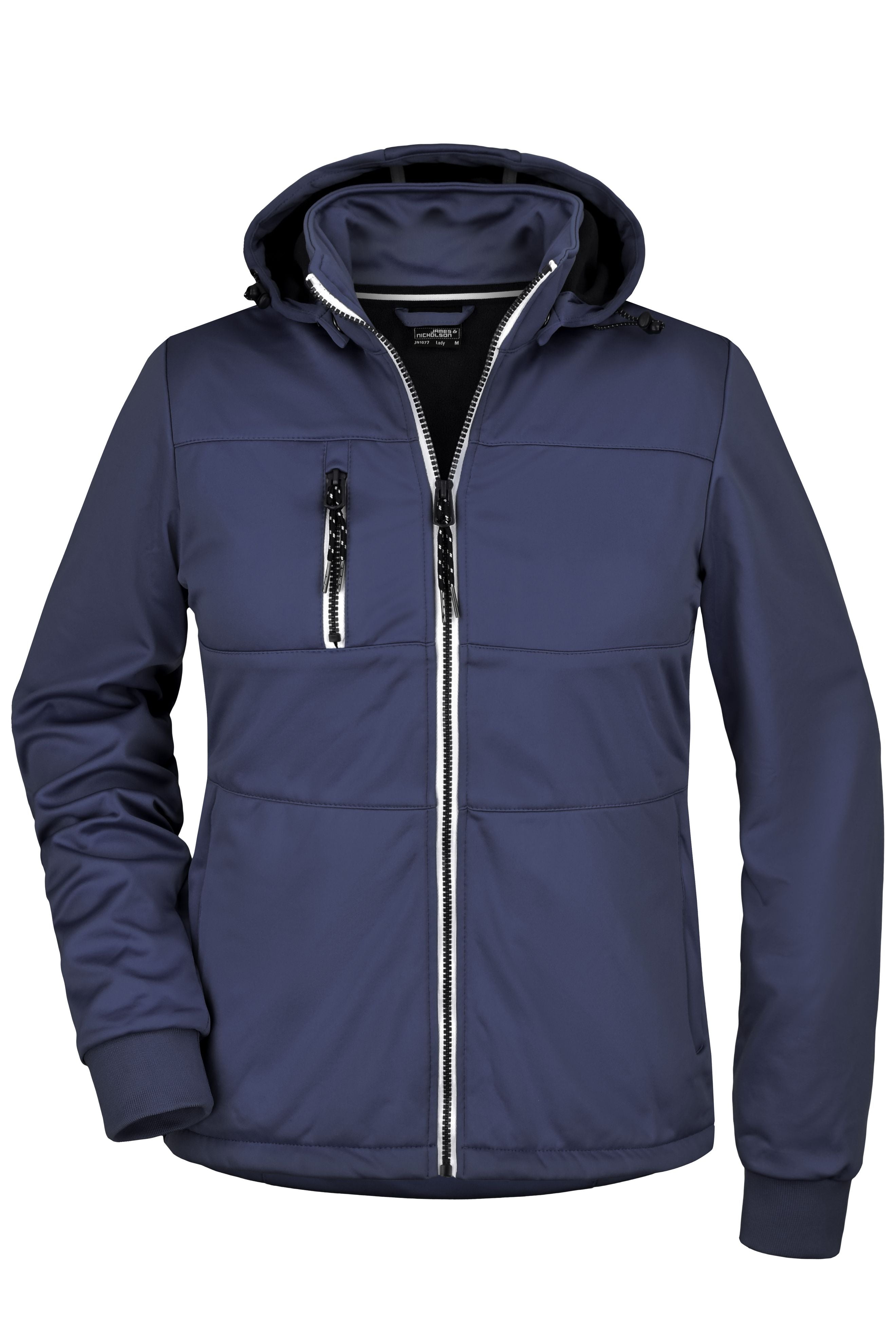 James & Nicholson Damen taillierte Softshelljacke navy/navy/white