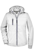 James & Nicholson Damen taillierte Softshelljacke white/white/navy