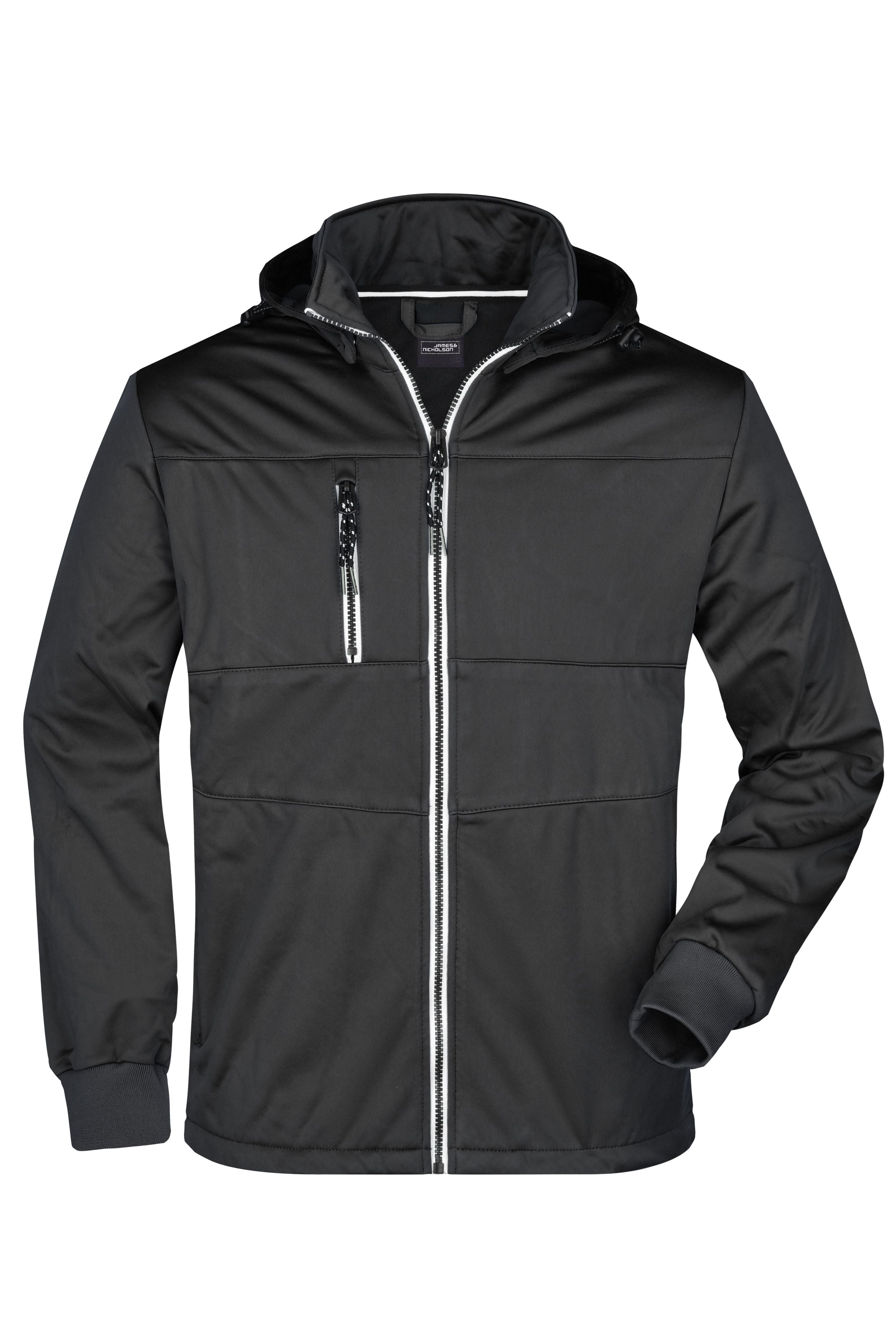 James & Nicholson Herren funktionale Softshelljacke black/black/white