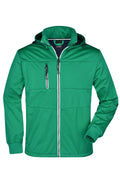 James & Nicholson Herren funktionale Softshelljacke irish-green/navy/white