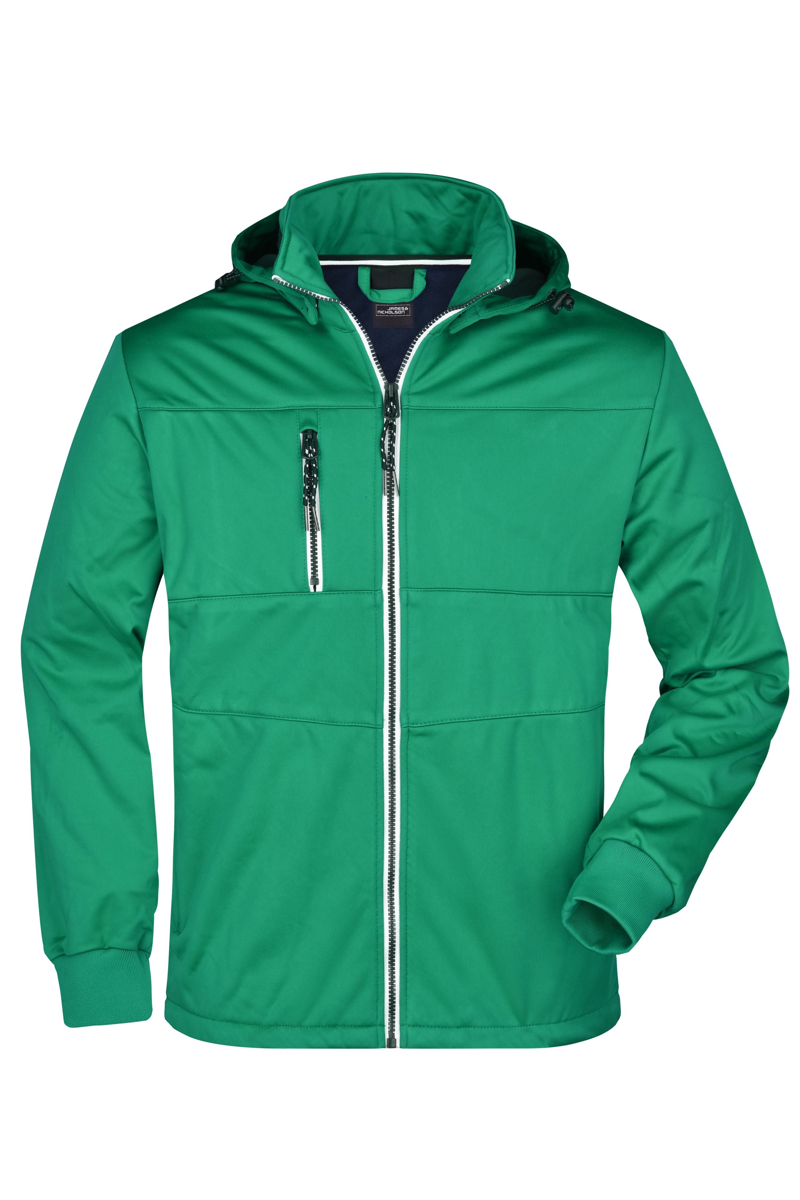 James & Nicholson Herren funktionale Softshelljacke irish-green/navy/white