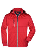 James & Nicholson Herren funktionale Softshelljacke red/navy/white