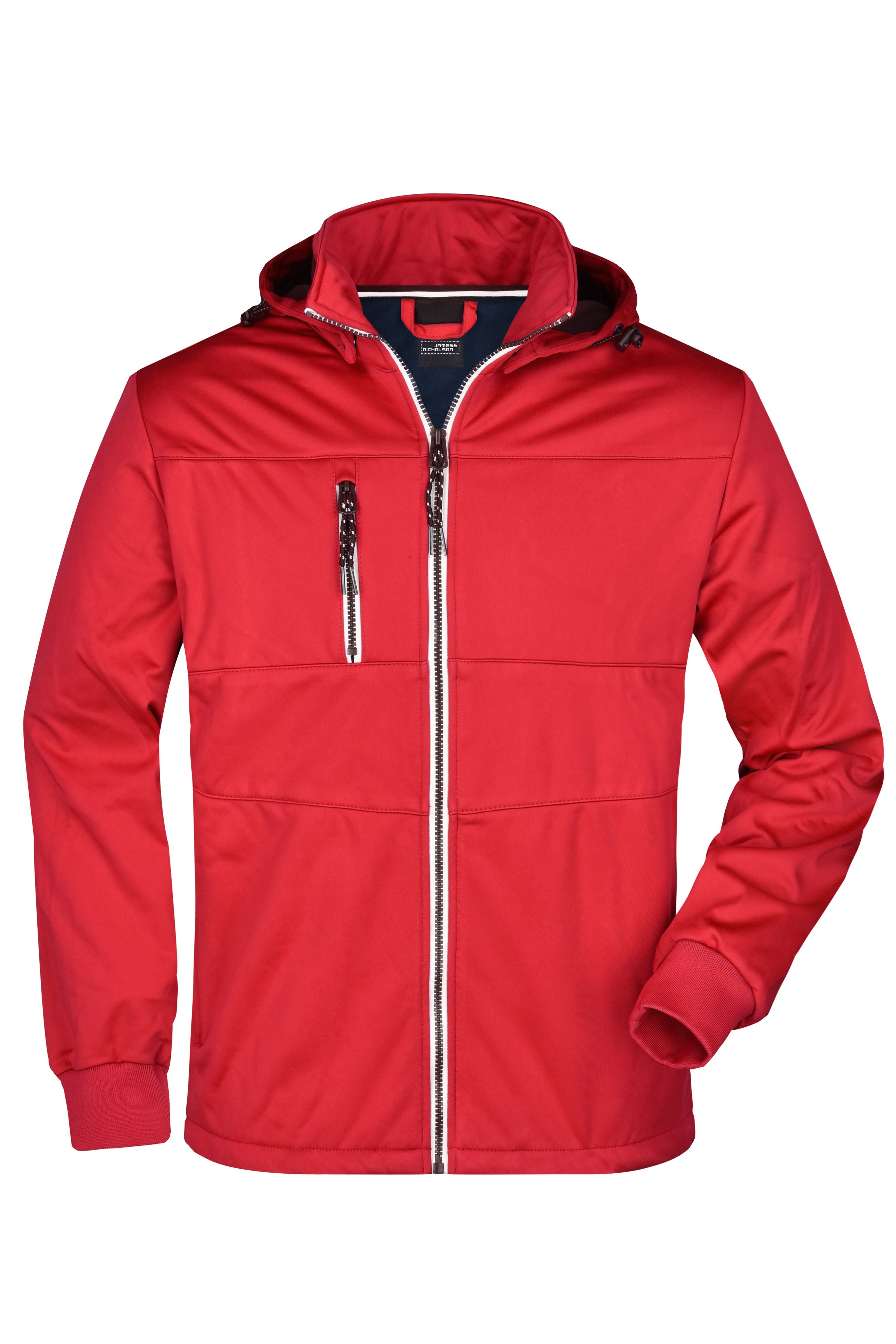 James & Nicholson Herren funktionale Softshelljacke red/navy/white
