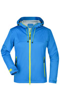 James & Nicholson Damen ultraleichte Outdoor Softshelljacke aqua/acid-yellow