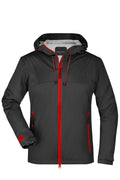 James & Nicholson Damen ultraleichte Outdoor Softshelljacke black/red